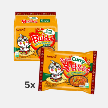 Packung des Samyang Buldak Curry Ramyeon 5er-Packs