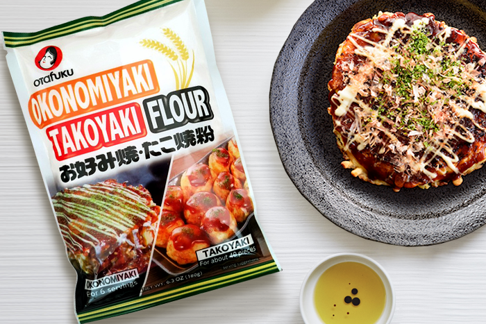 Verpackung der Otafuku Okonomiyaki Takoyaki Mehlmischung.