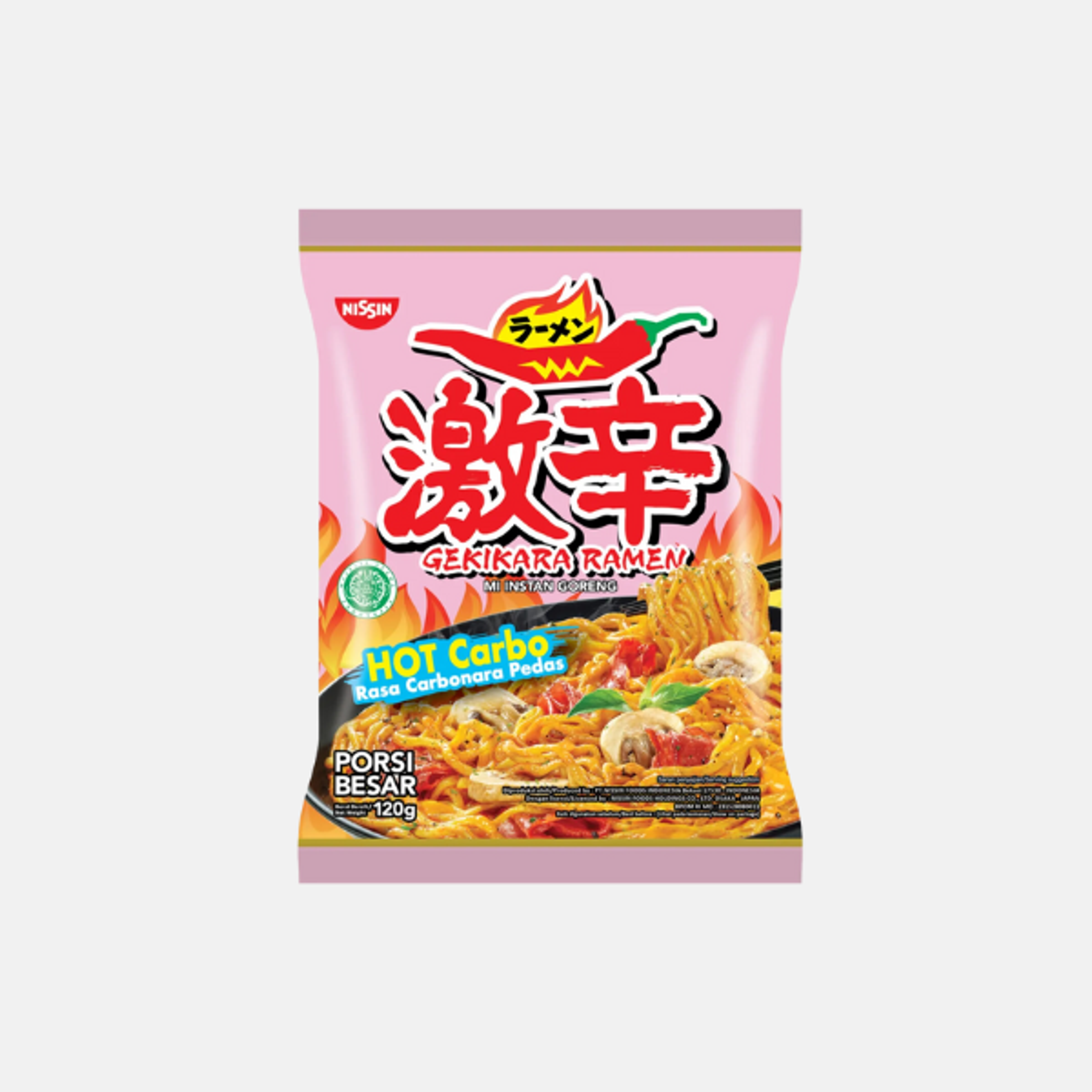 Nissin Gekikara Ramen Hot Carbonara 120g - Scharfe Carbonara Ramen