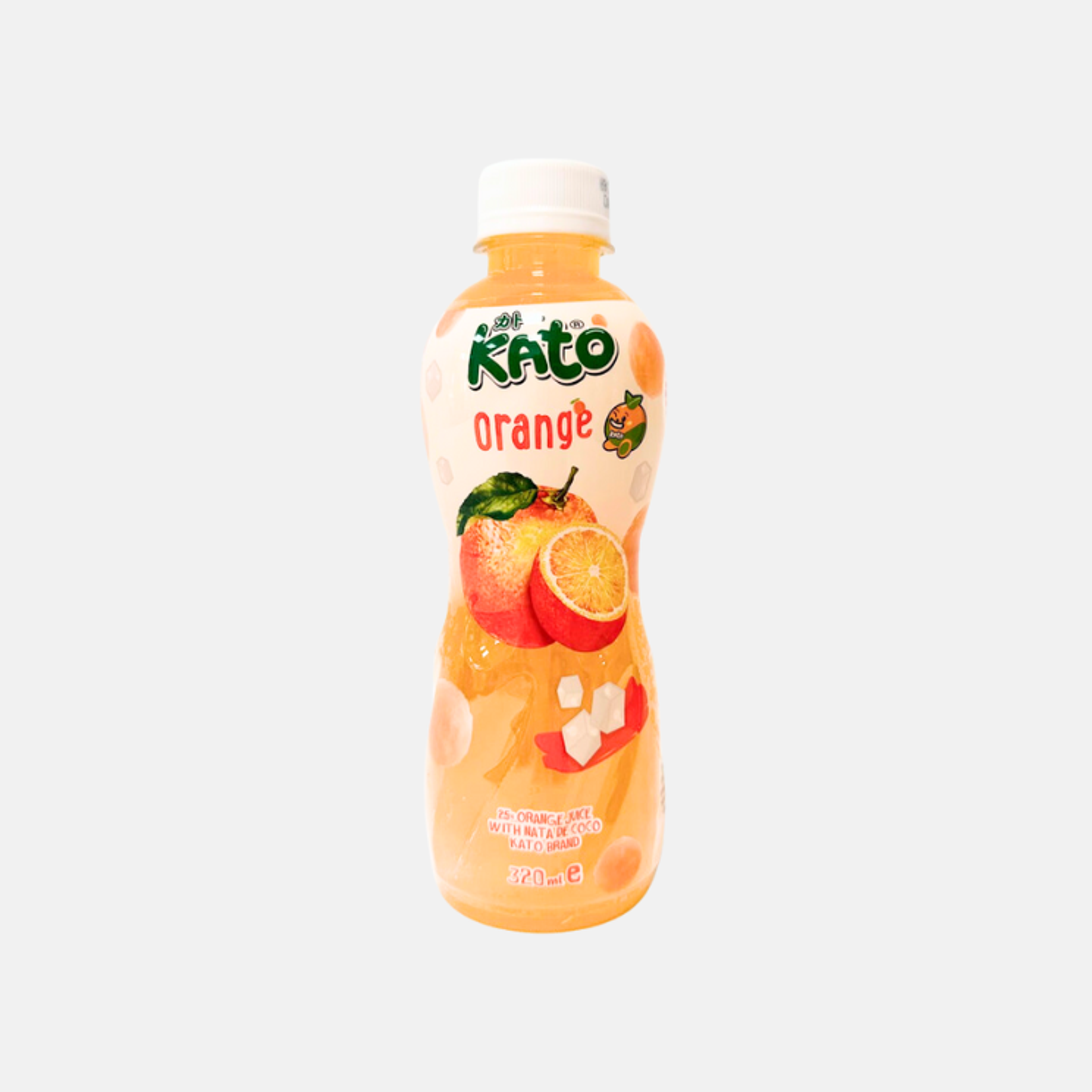 KATO Orange mit Nata de Coco 320ml - Erfrischendes Orangengetränk mit Nata de Coco