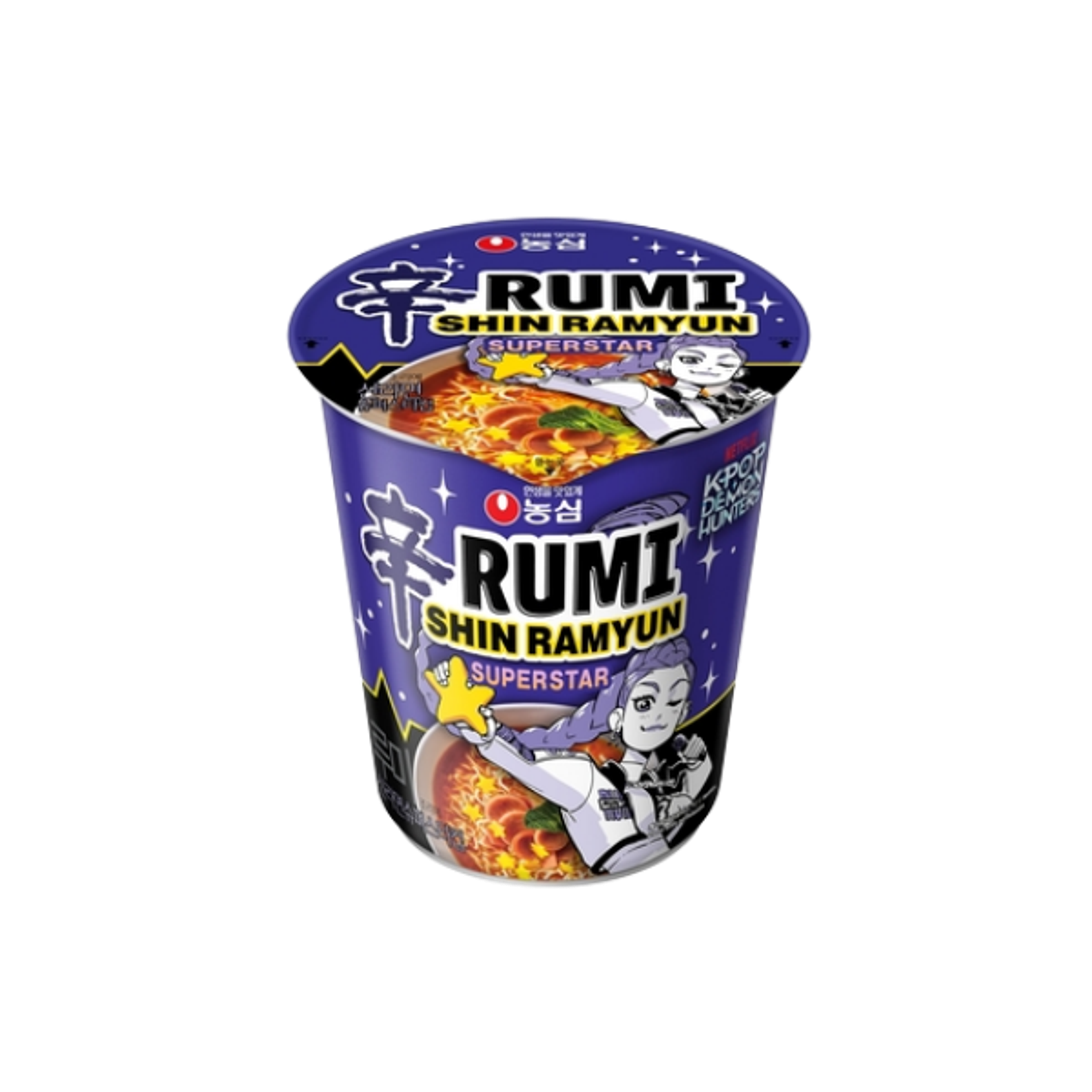 NONGSHIM KPOP DEMON HUNTERS Rumi Shin Ramyun Mini Cup 65g | Koreanische scharfe Cup Nudeln
