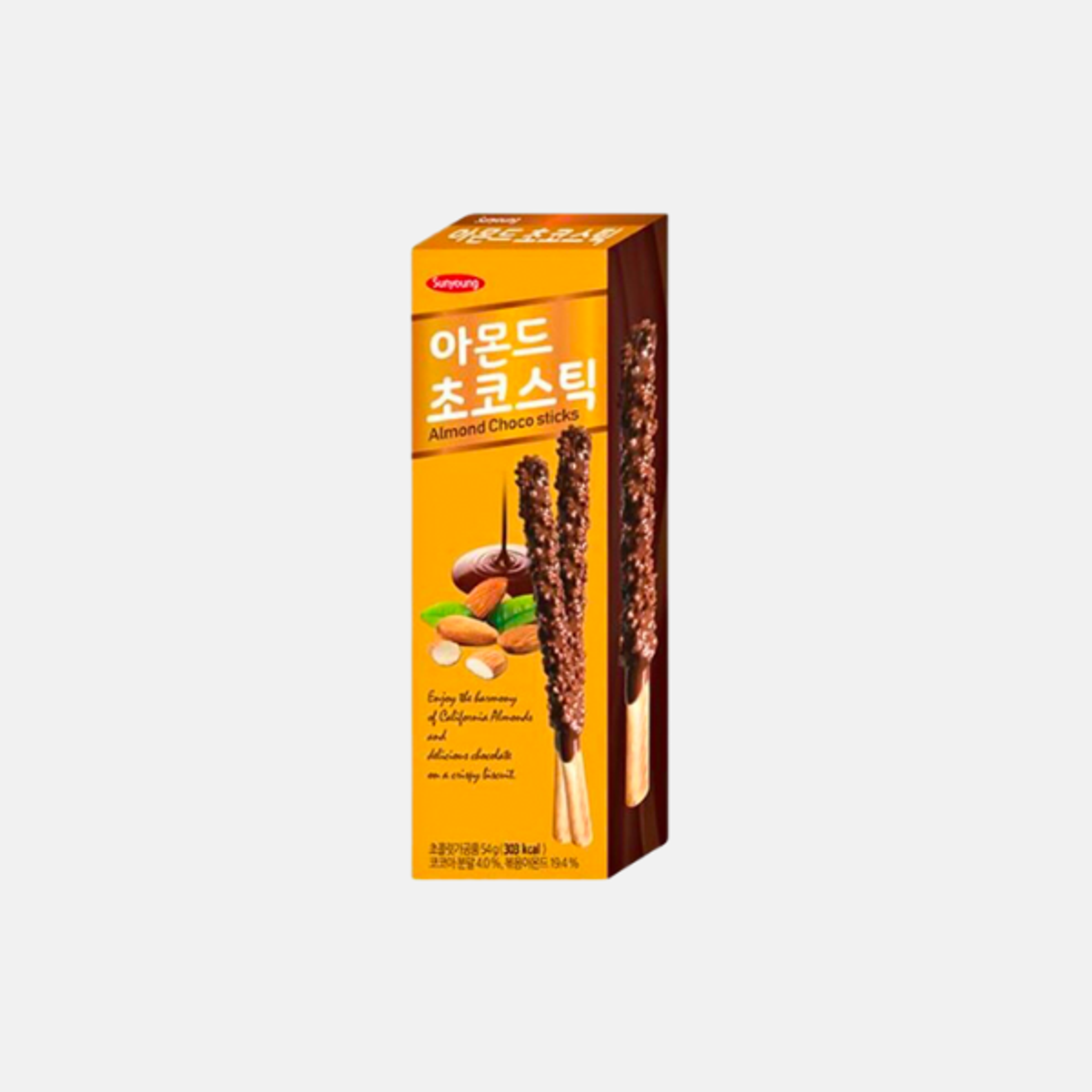  SUNYOUNG Almond Choco Sticks 54g – Knusprige Mandeln mit zarter Schokolade