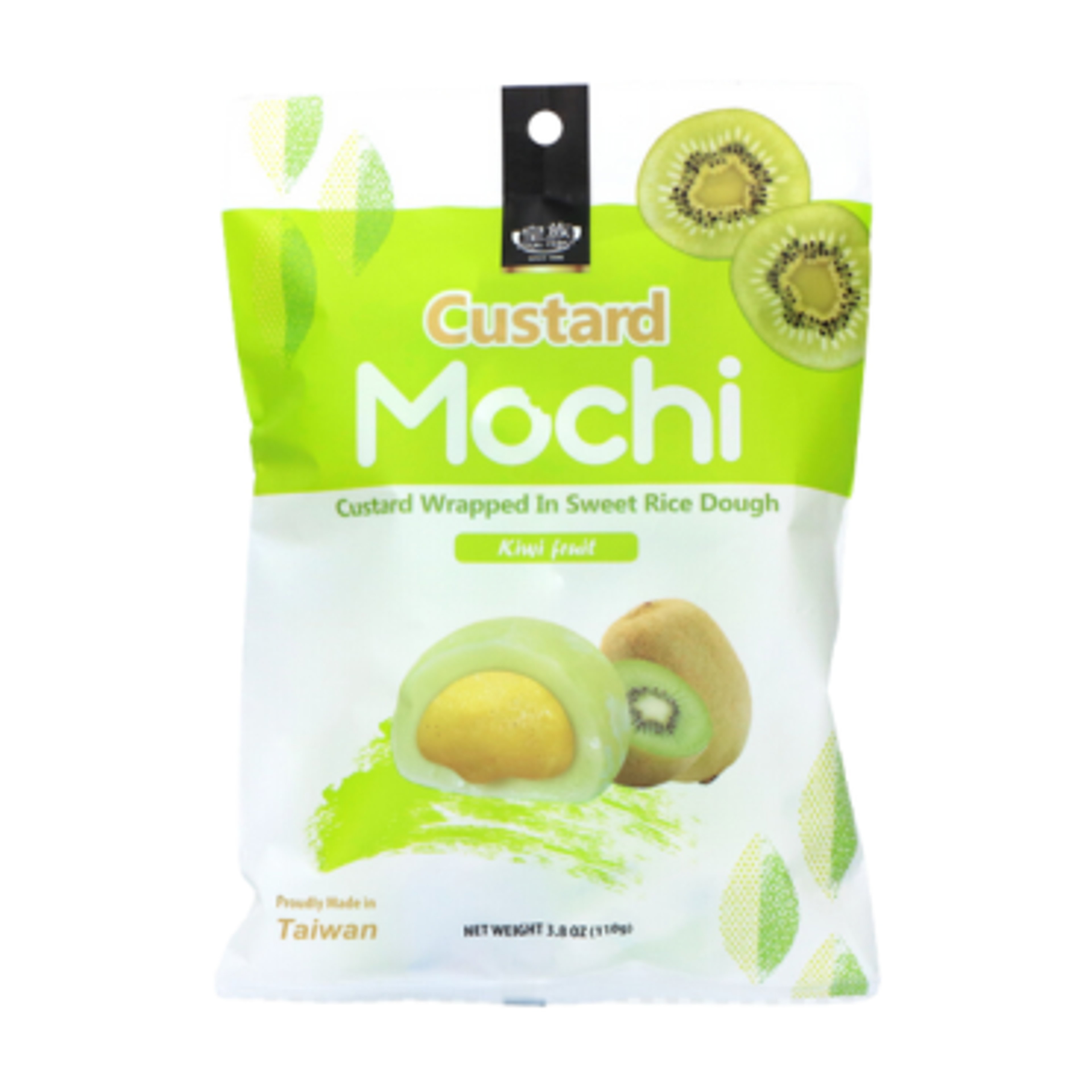 Royal Family Custard Mochi Kiwi 110g - Traditional Japanese Snack with Kiwi Flavor