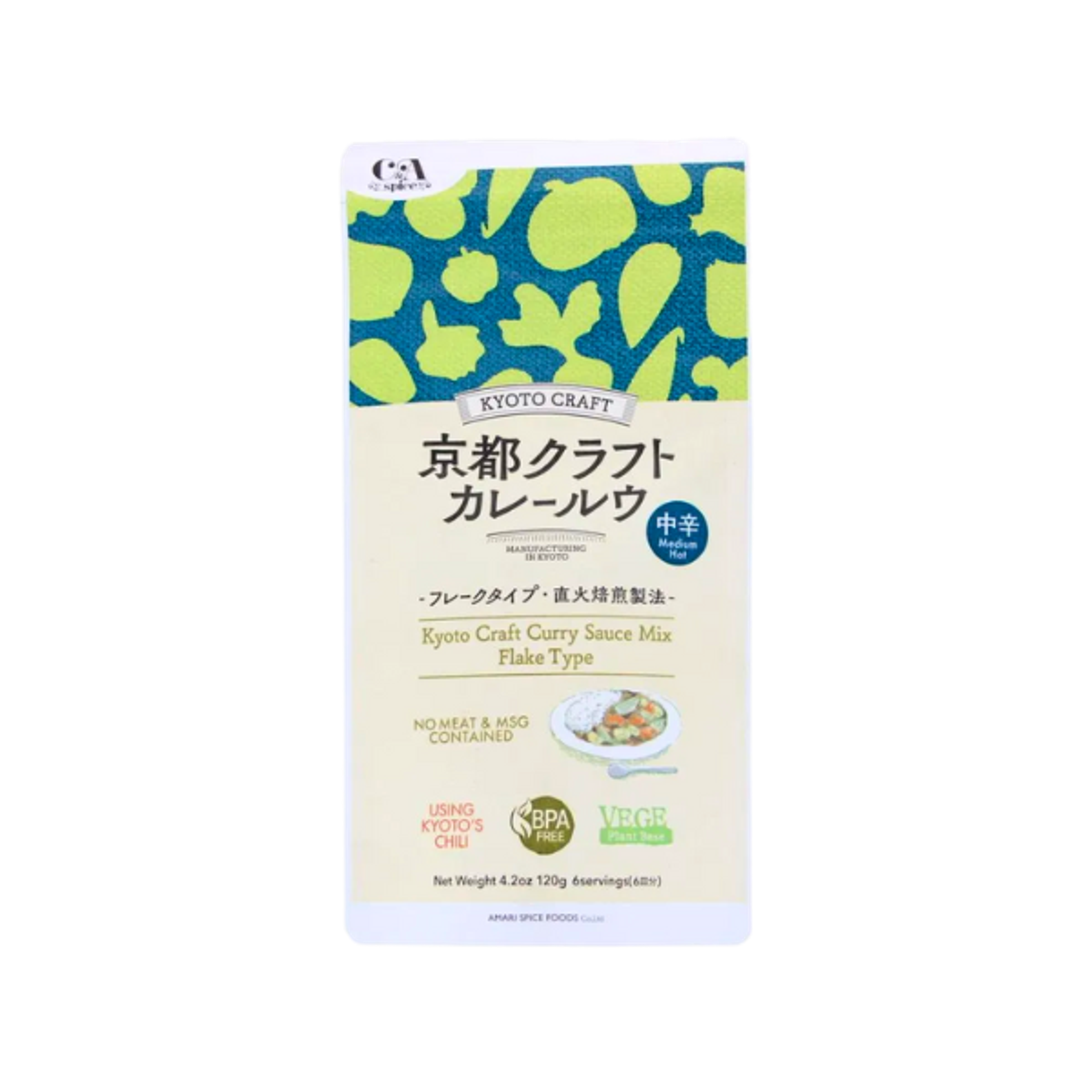 KYOTOCRAFT Curry Sauce Mix Flake Type Chukara 120g