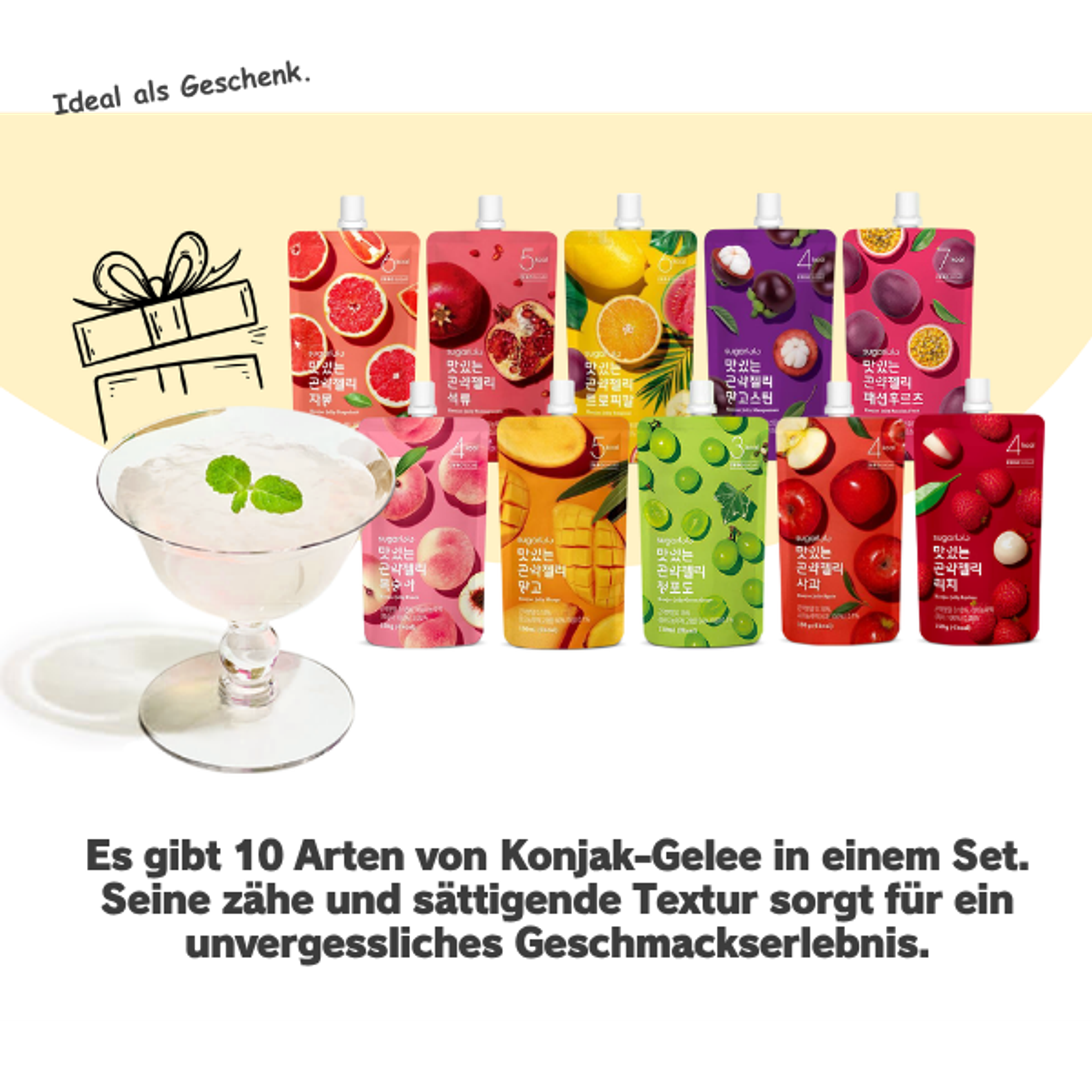 INTAKE Sugarlolo Konjac Jelly 10 Pack | Sugar Free Konjac Jelly Drinks