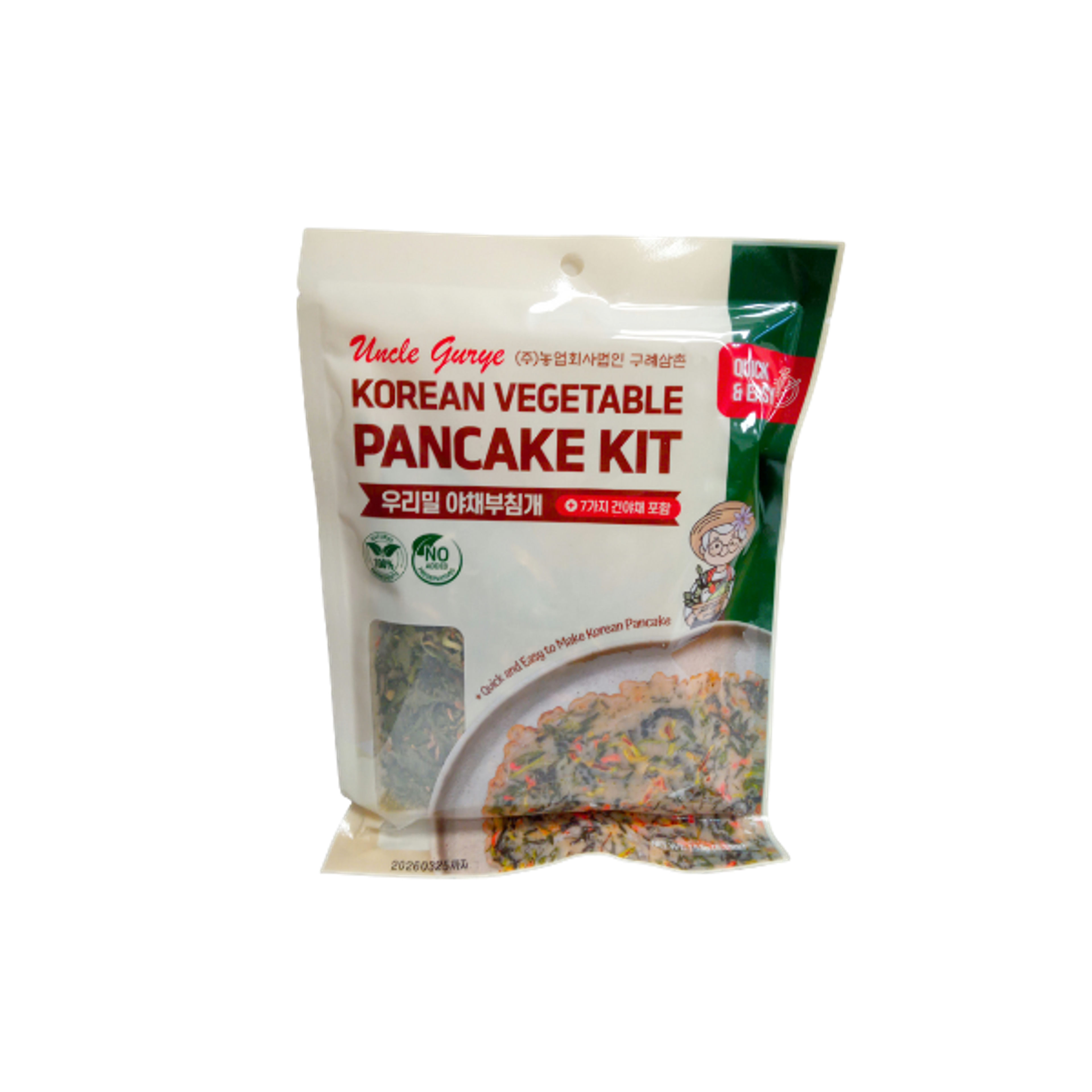 GURYE Korean Vegetable Pancake Kit 153g | Koreanisches Gemüsejeon-Set – mit Trocken-Gemüse & Mehl