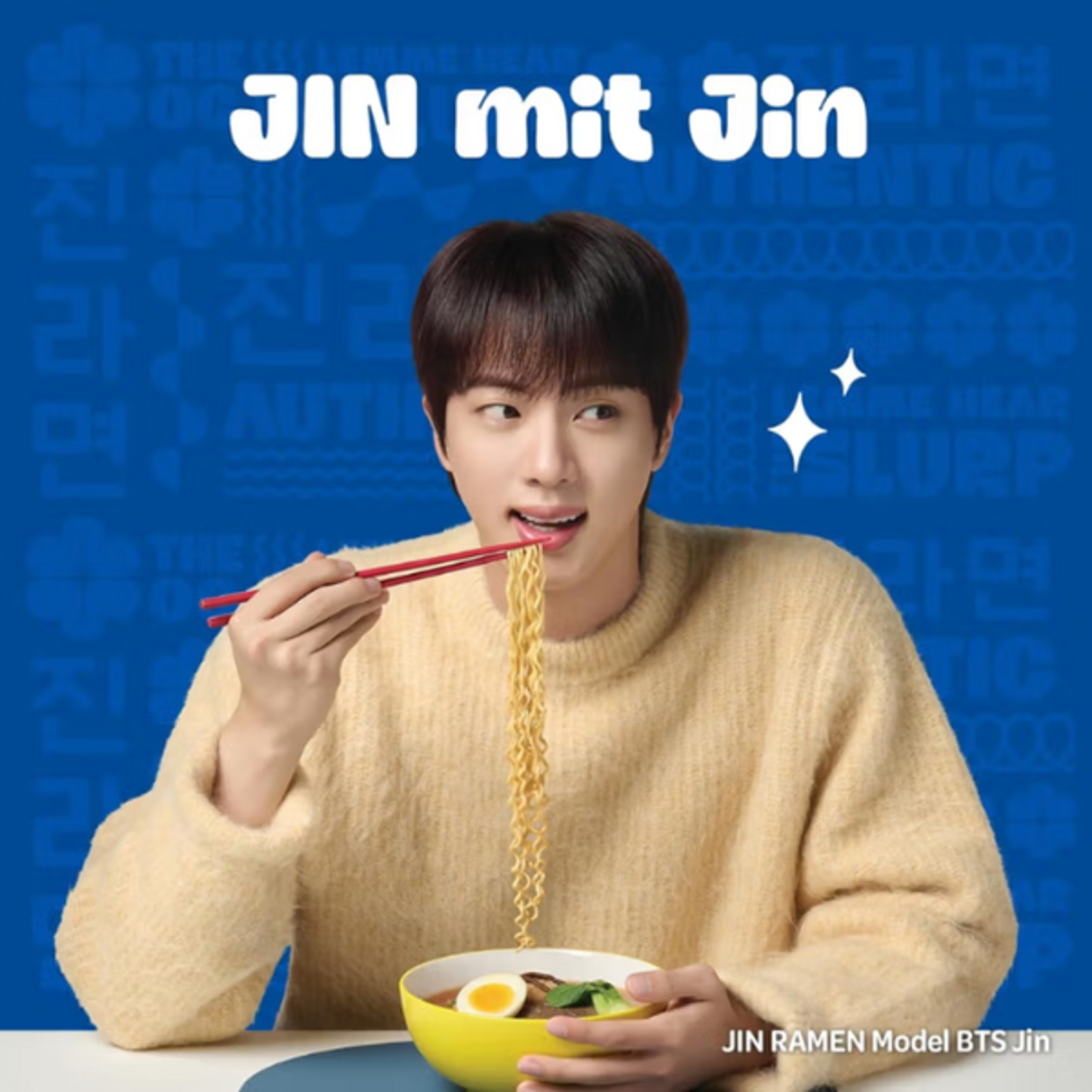 OTTOGI JIN RAMEN Mild Bundle Set | Korean Mild Ramyeon Set with Exclusive BTS JIN Stickers