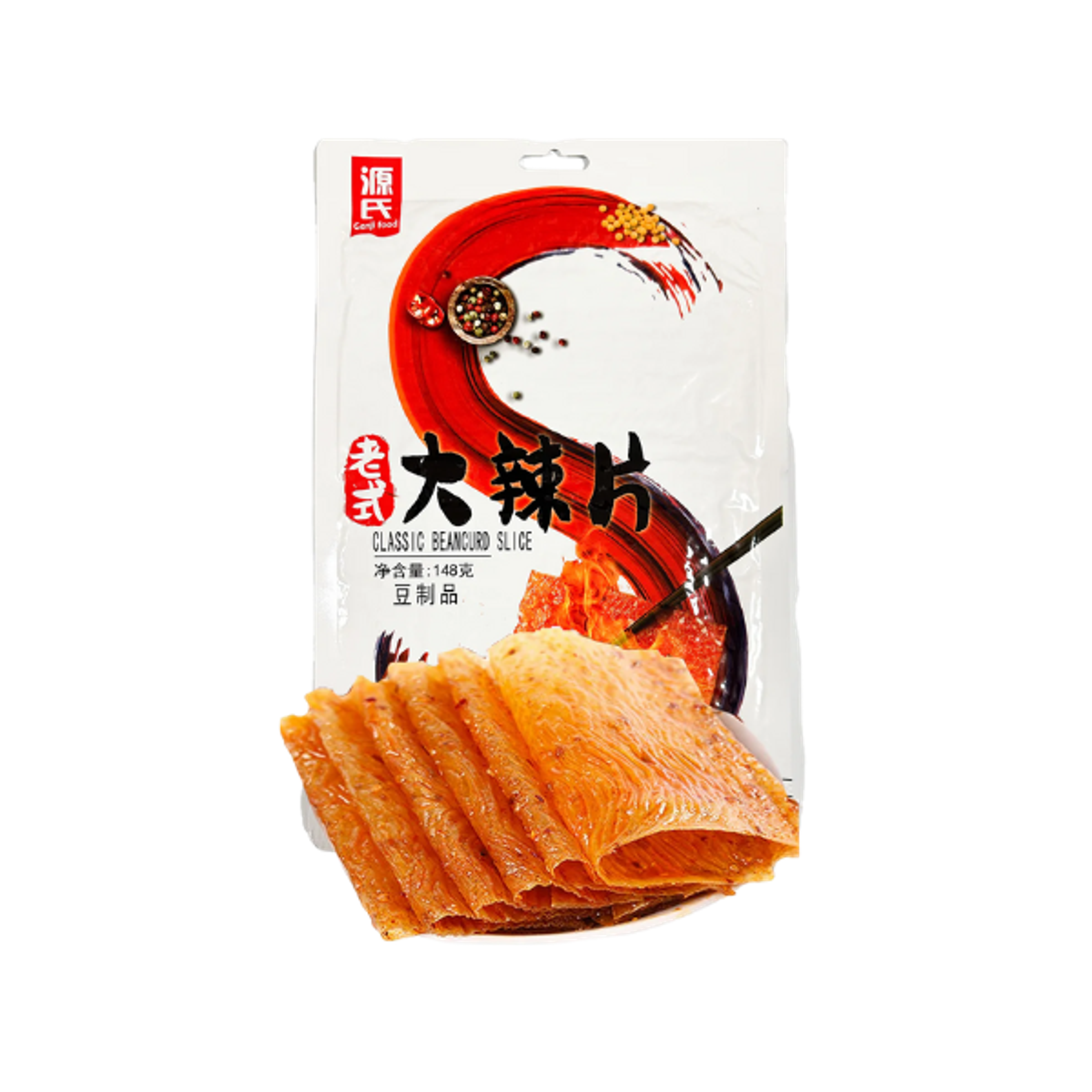 GENJI Spicy Roast Vegetarian Beef Flavour Latiao Snack 148g | Würziger vegetarischer Latiao-Snack