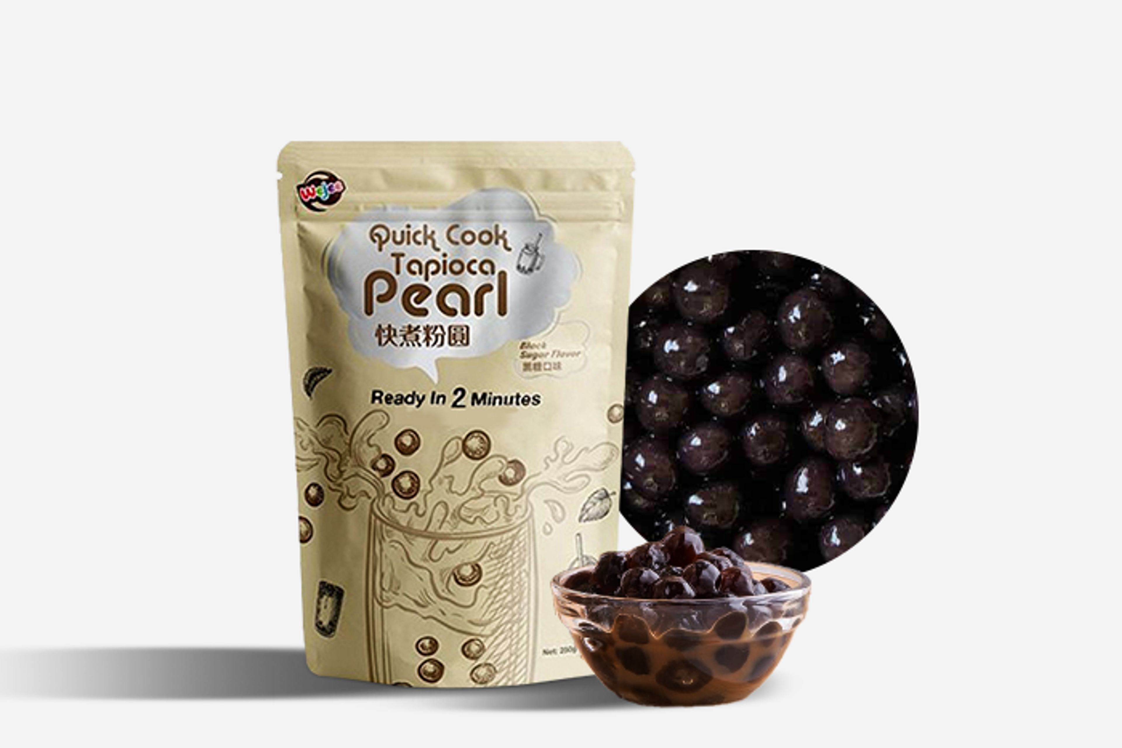 Wejee Quick Cook Tapioca Pearl Black Sugar 250g - Schnelle und einfache Zubereitung