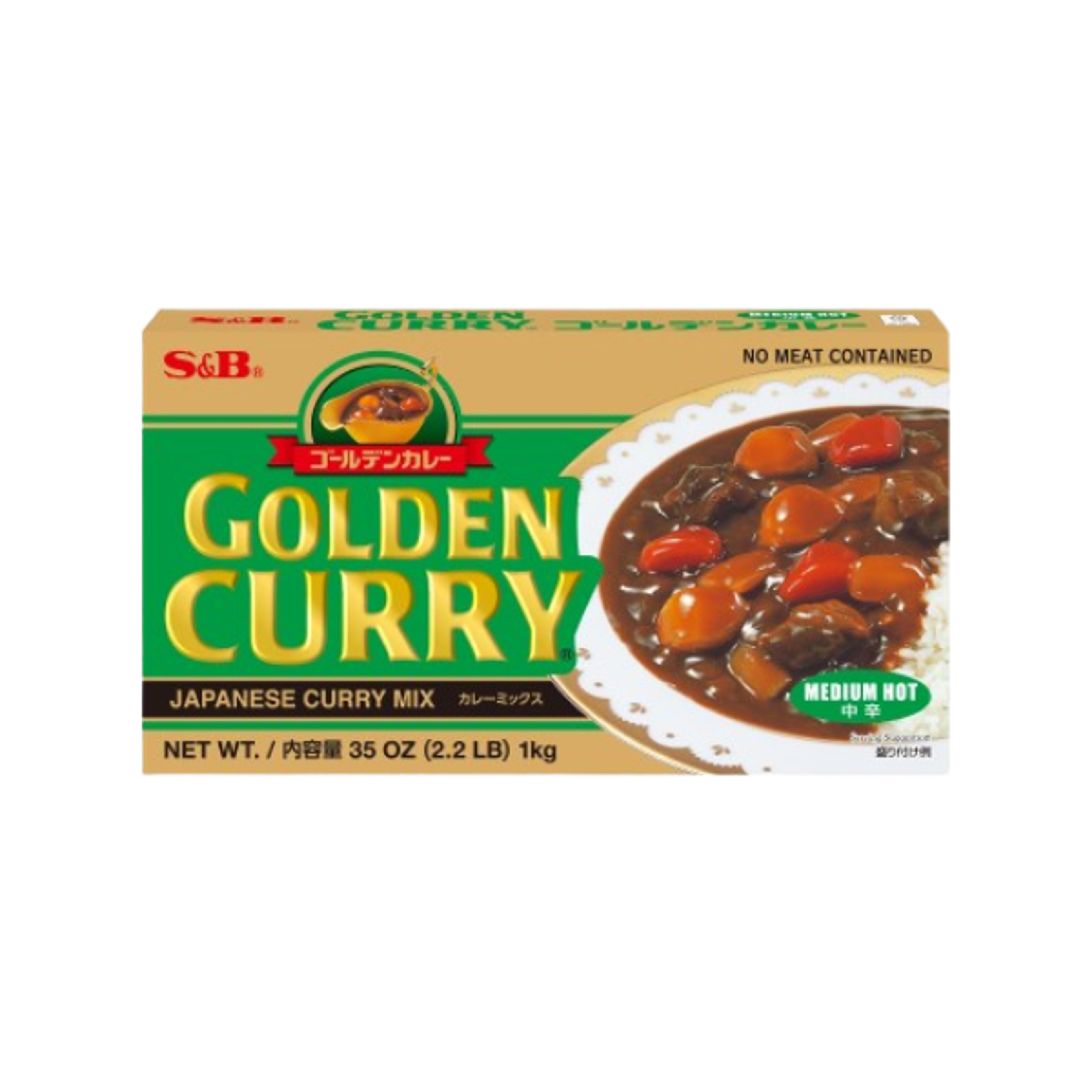 S&B Golden Curry Medium Hot 1kg | Japanische Currysauce mittel scharf