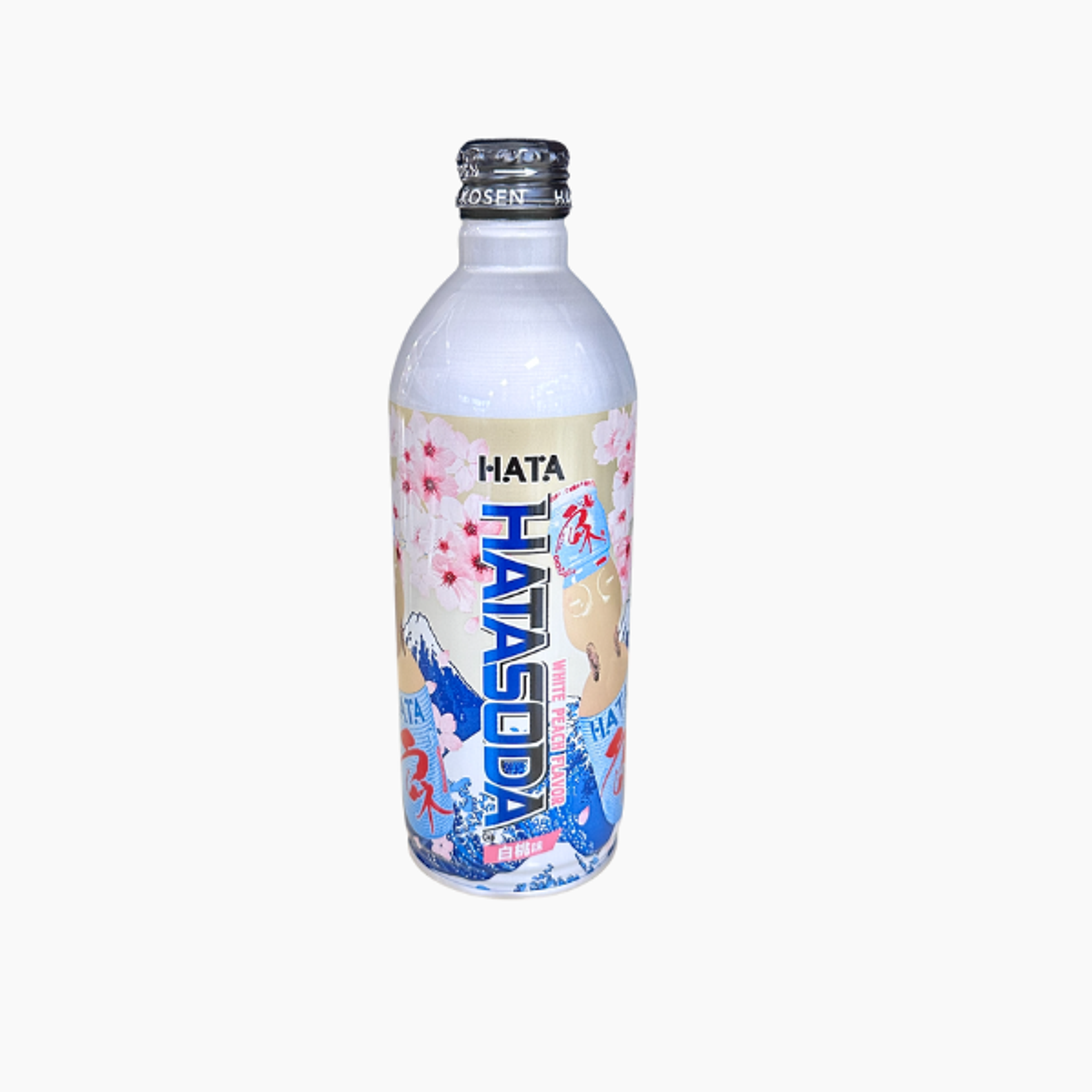  HATA Soda White Peach Flavor 500ml – Erfrischendes Getränk mit zartem Weißpfirsich-Aroma