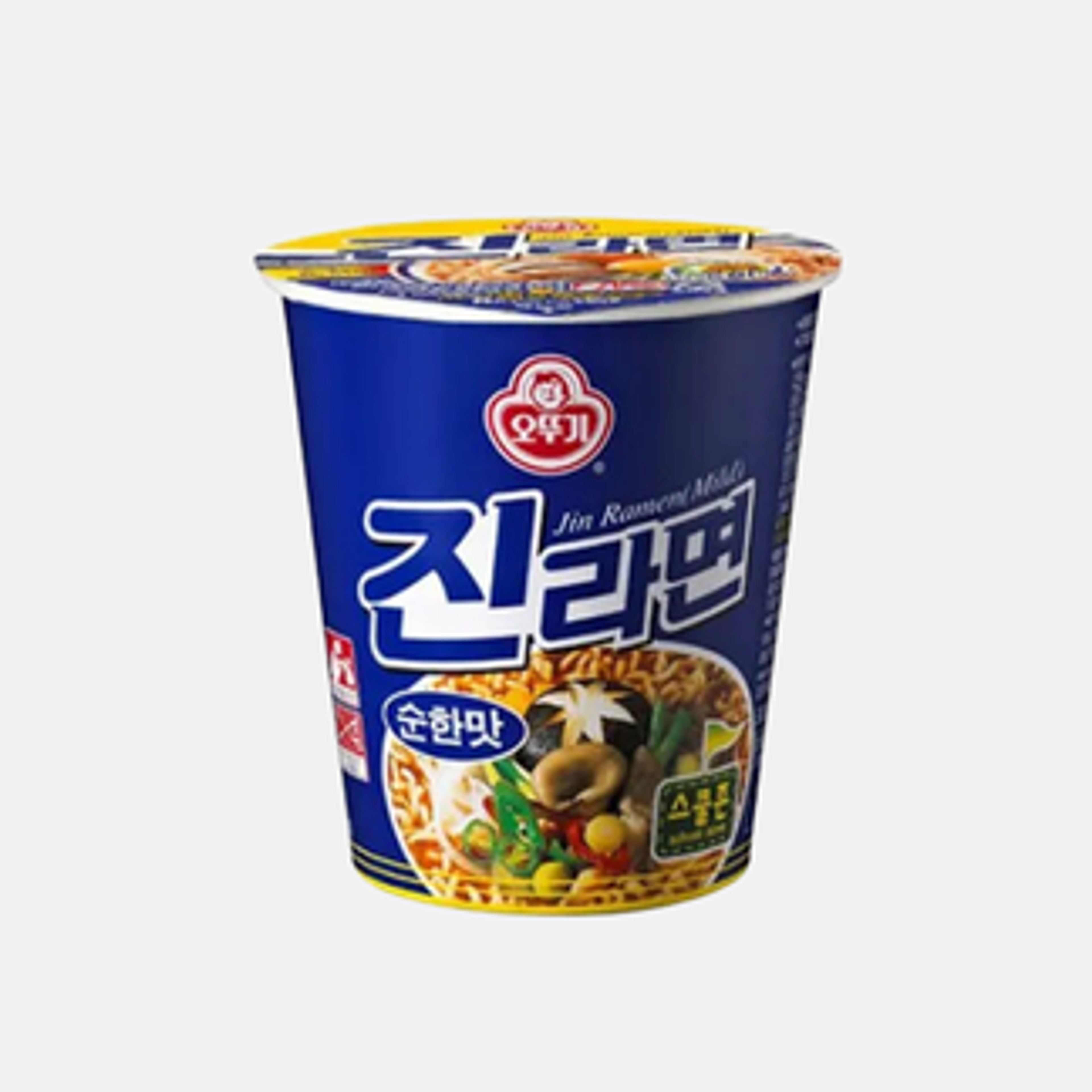 Ottogi Jin Ramyeon Mild Cup 65g – Milde, koreanische Instantnudeln im Becher