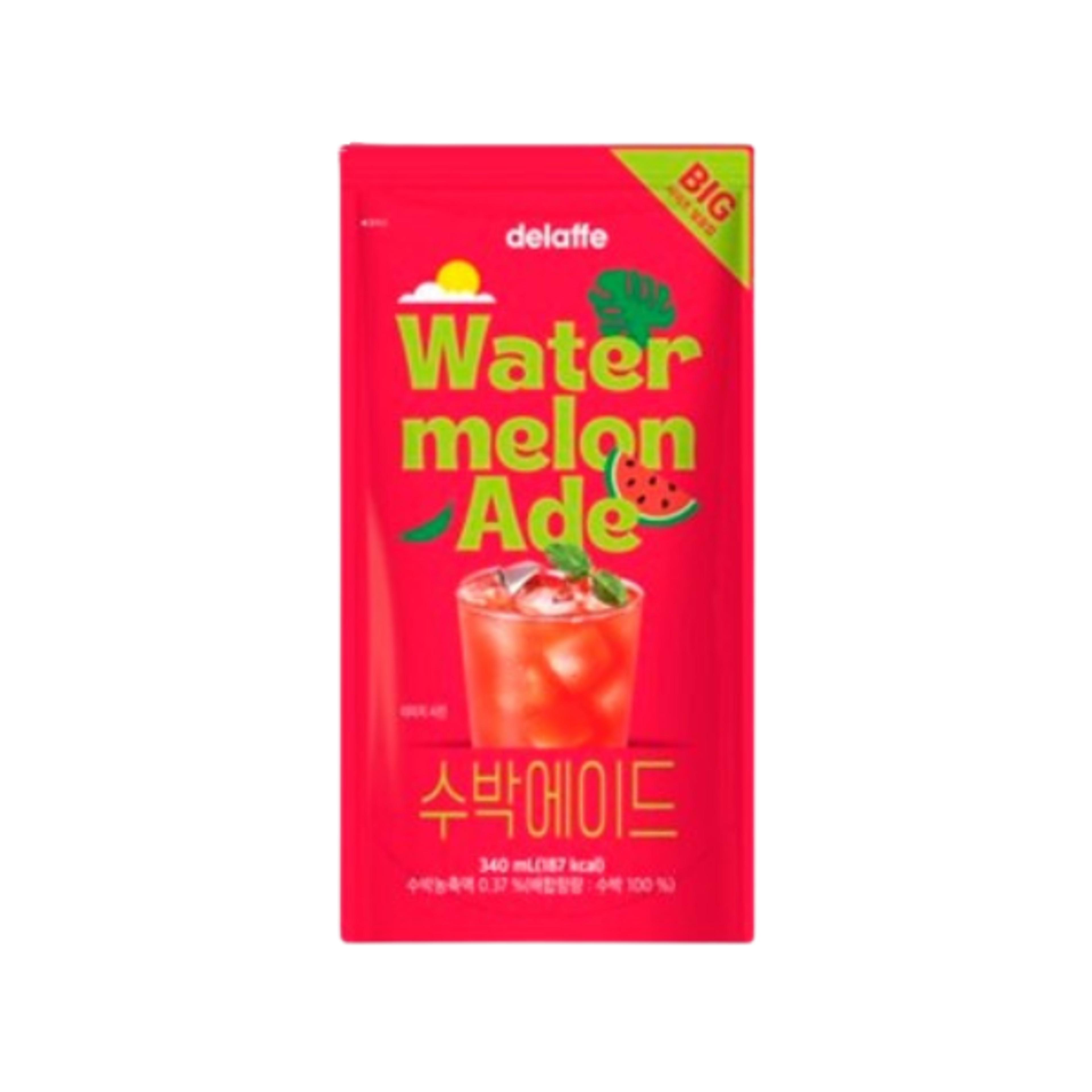 DELAFFE Water Melon Ade 340ml – Refreshing Watermelon Drink