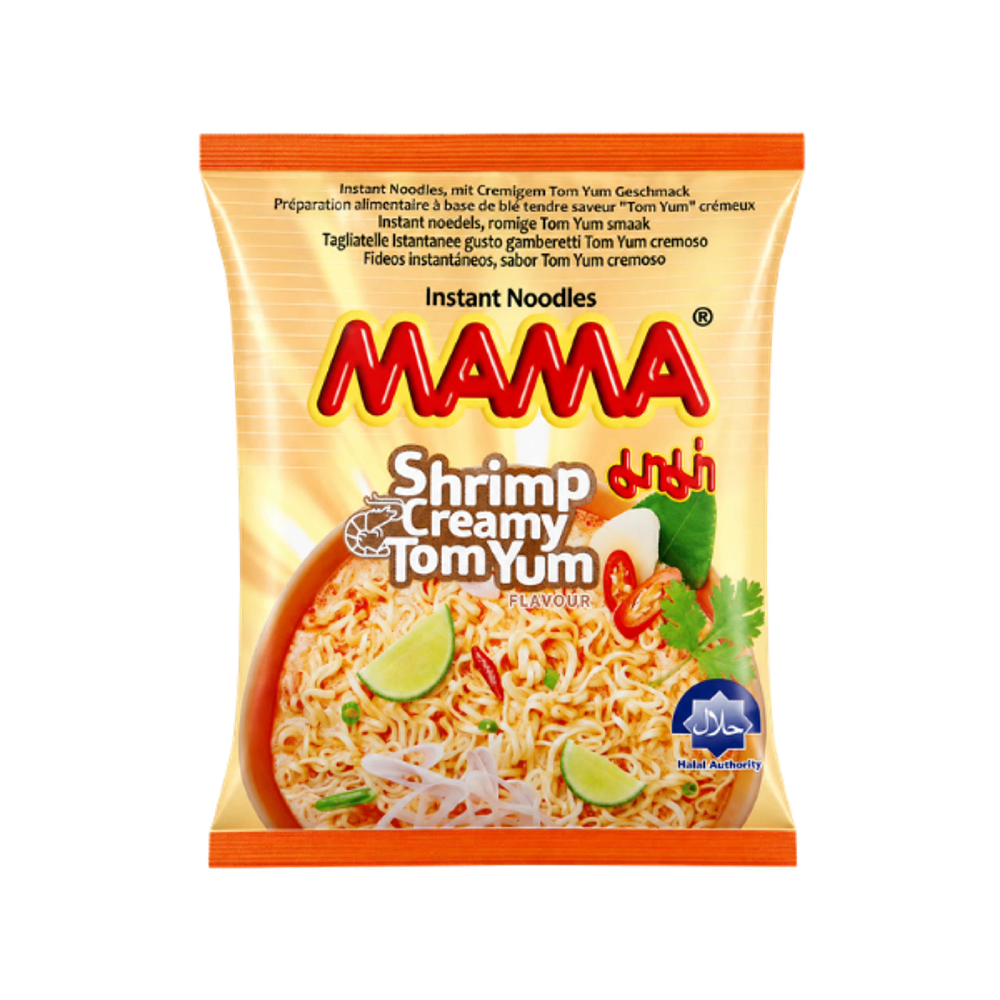 Mama Instantnudeln Creamy Tom Yum Geschmack - Authentische Thai-Nudeln, 55g