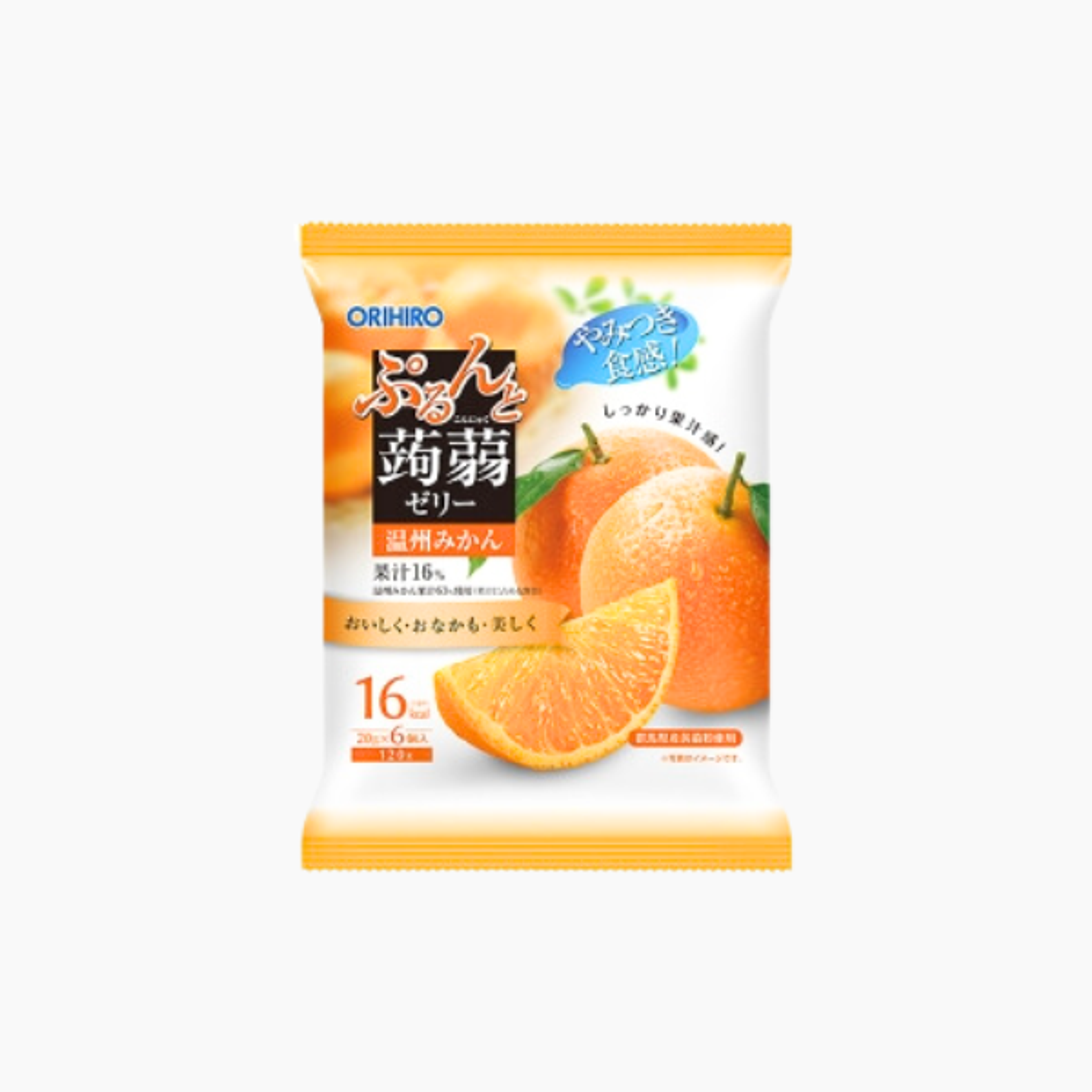 ORIHIRO Purunto Konjac Jelly Orange 120g – Natürlicher Snack ohne Zuckerzusatz