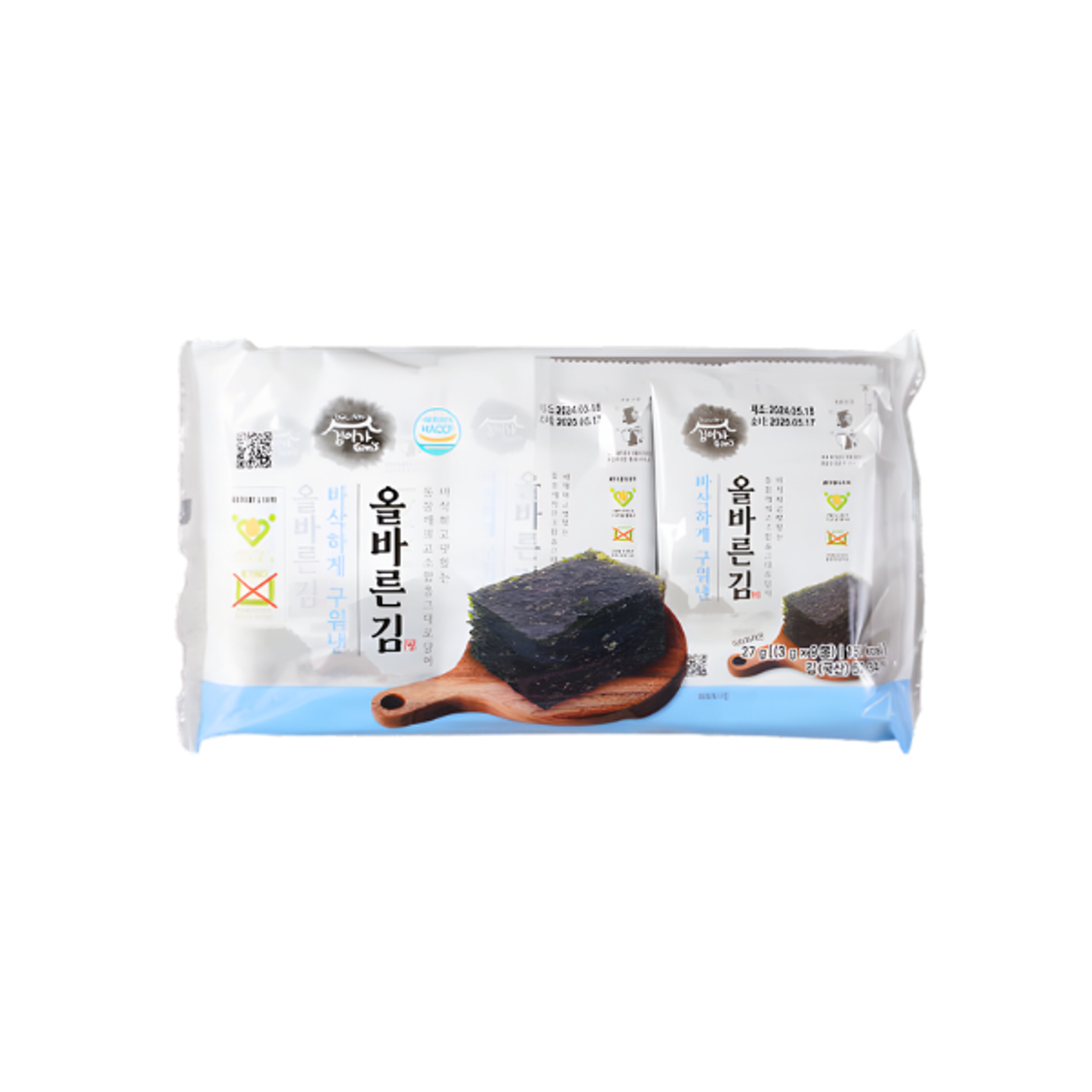 SUNIL Gerösteter Seetang Snack 3g x 9 | Koreanischer Nori Snack