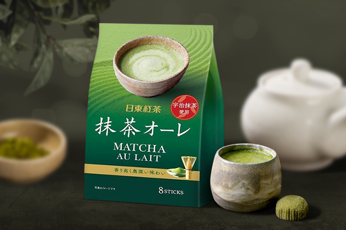 Nitto Tea Matcha Au Lait Stick 12g x 8 – Premium Uji-Matcha für unterwegs