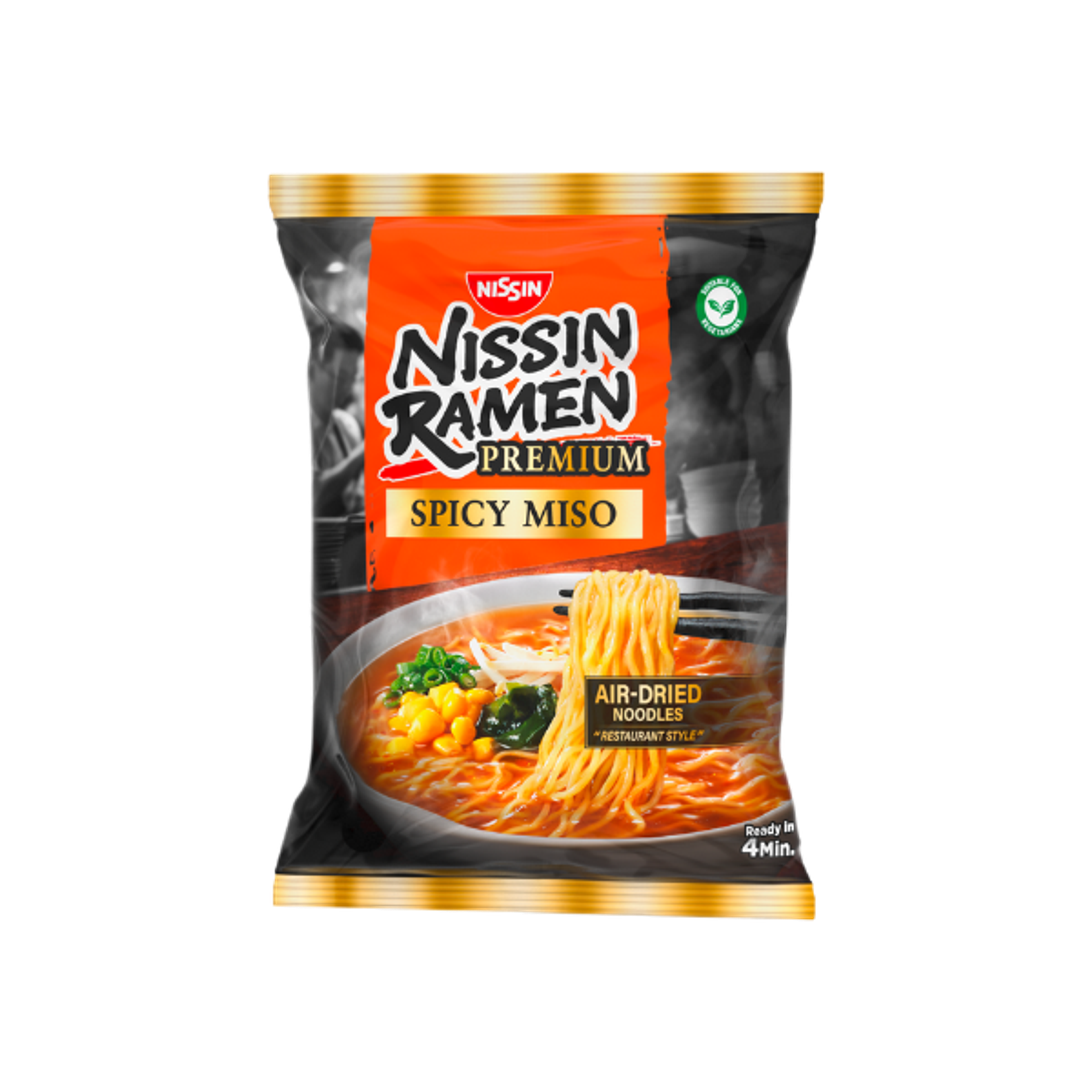 NISSIN RAMEN Premium Spicy Miso | Würzige Miso-Ramen mit Air-Dried Nudeln