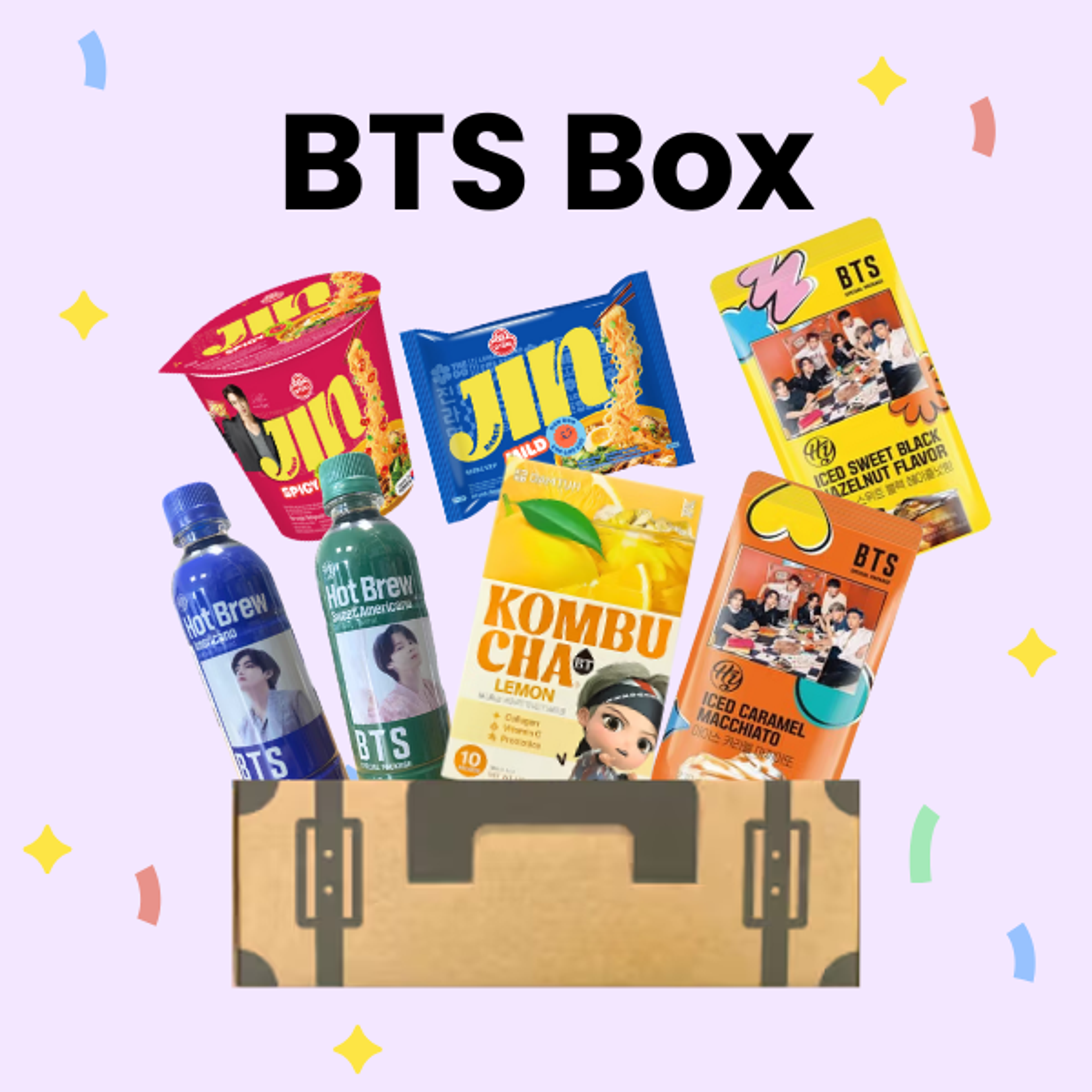 BTS Box | Limitierte Fan-Box mit Iced Coffee, Kombucha & Jin Ramen