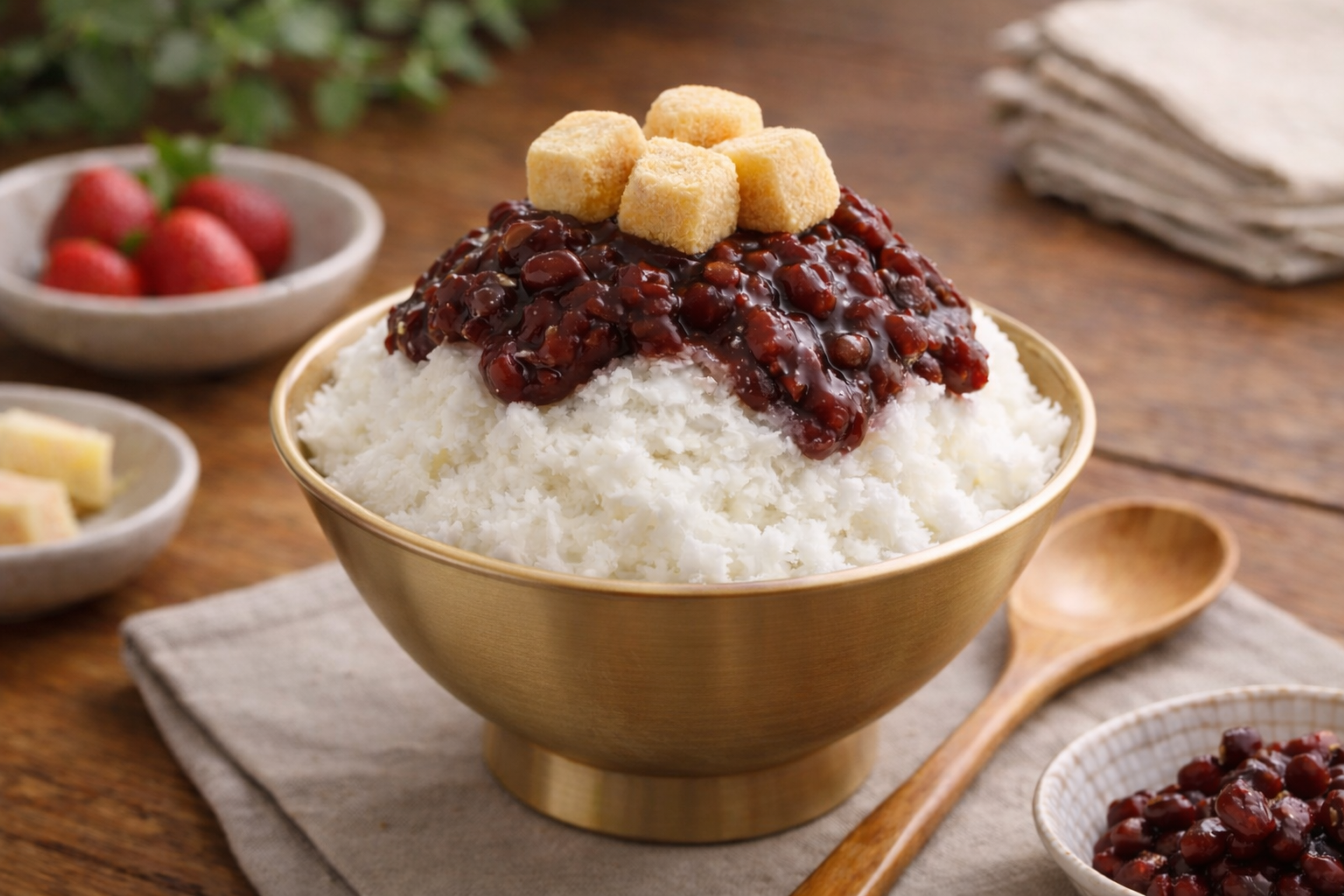 Bingsu mit Adzukibohnen Rezept – einfach ohne Eismaschine