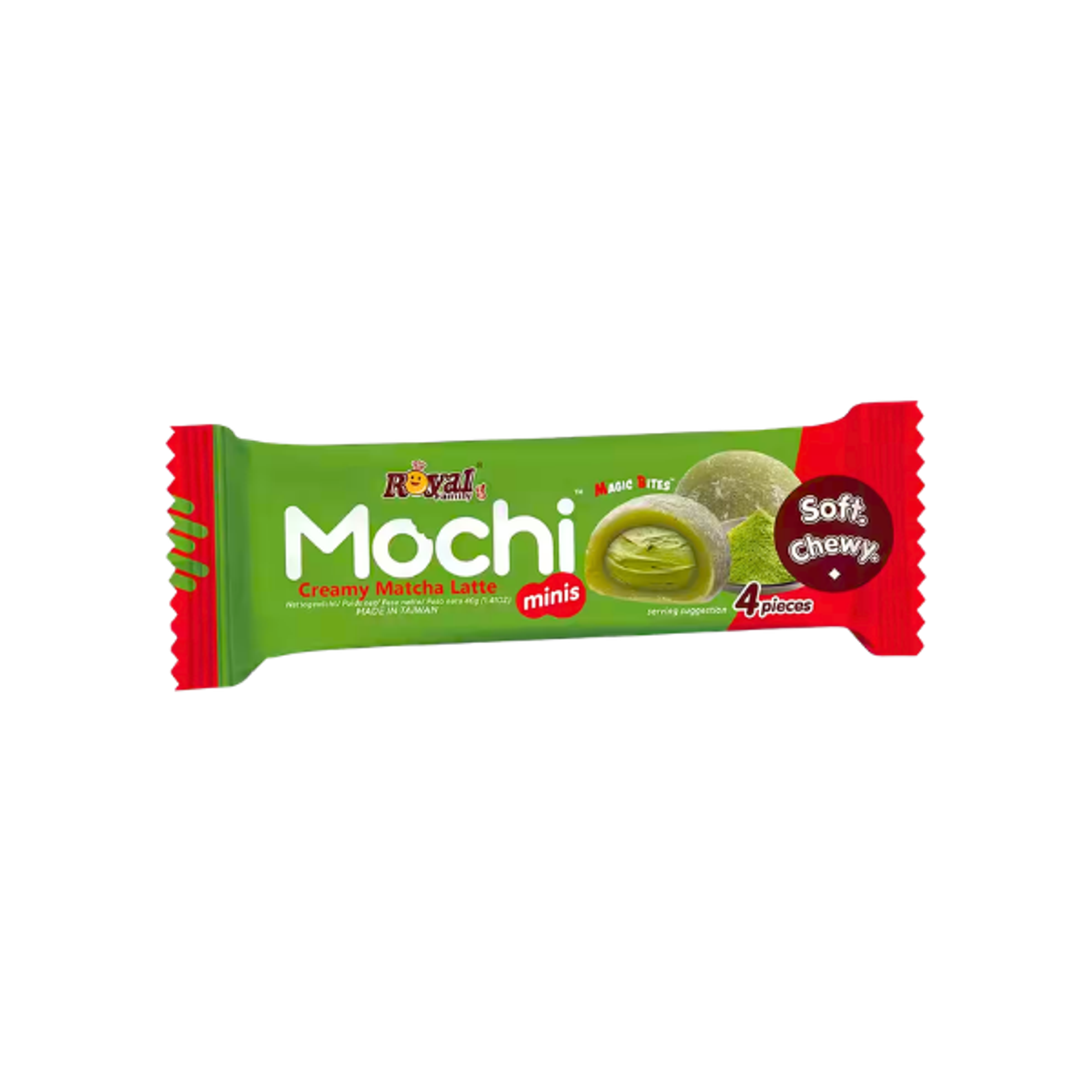 ROYALFAMILY Mochi Mini Matcha Latte 40g | Soft & Chewy Dessert
