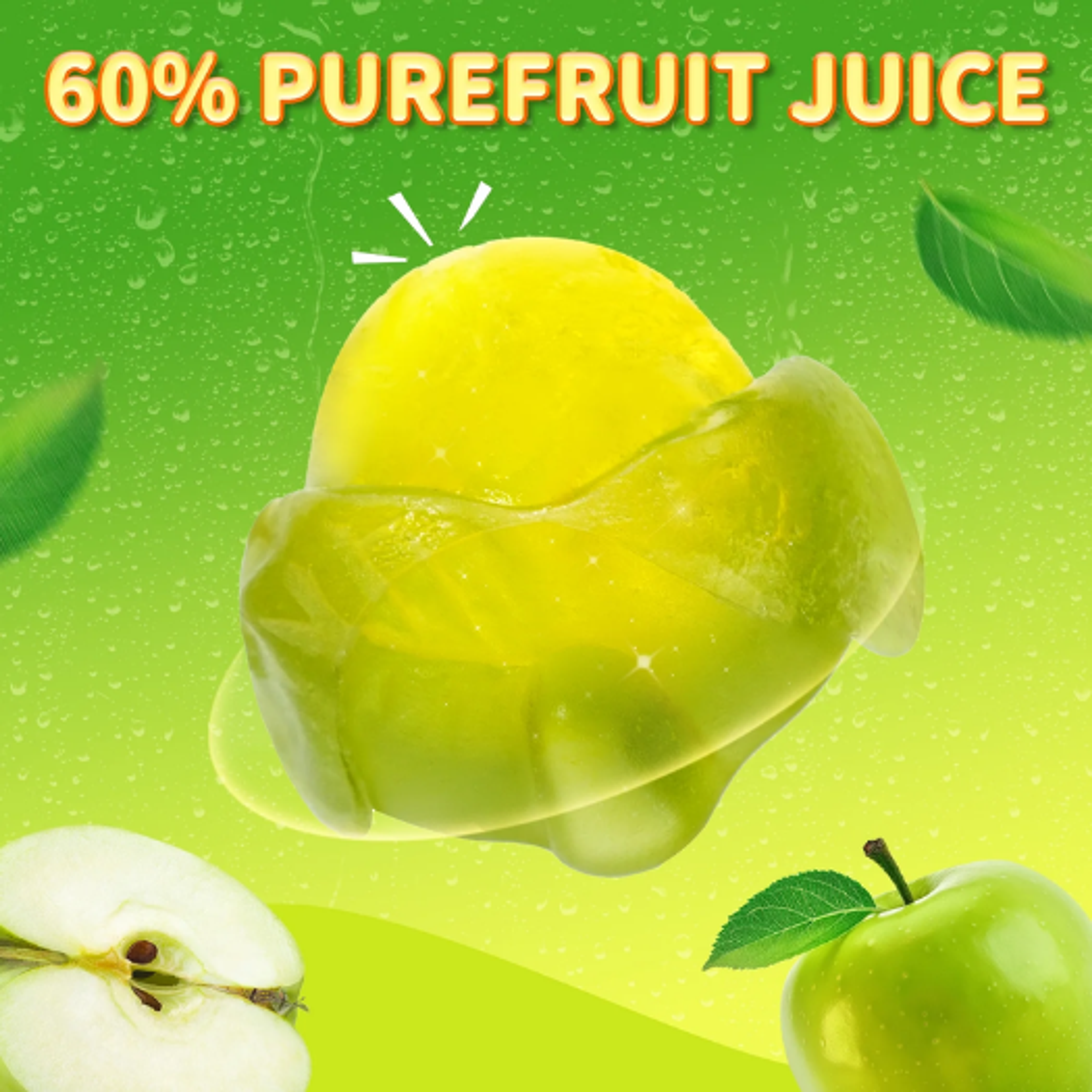 AMOS Peelerz Gummy Green Apple 65g | Peelable Gummy Candy