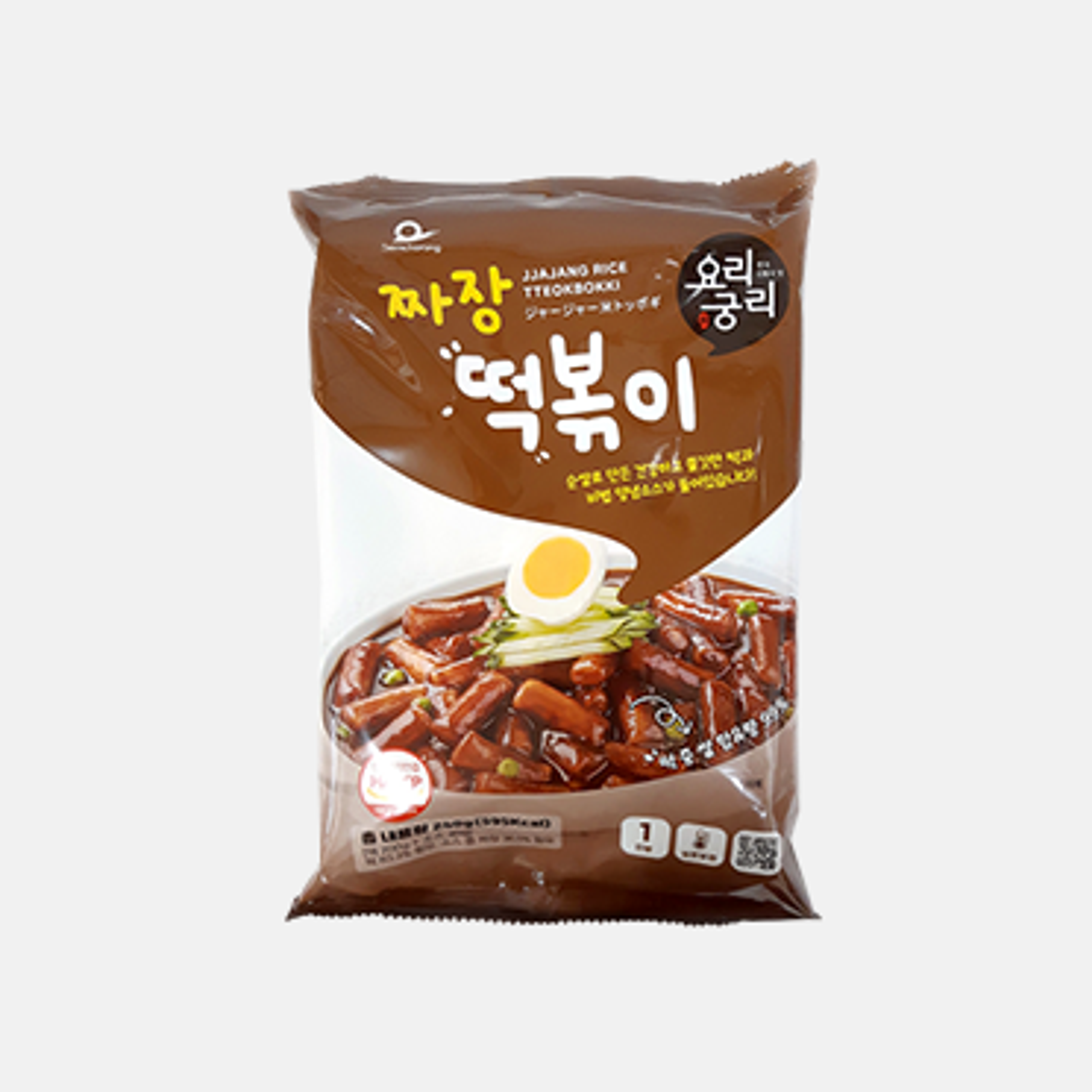 Samchorong Yorigungri Tteokbokki mit Jjajang (Schwarzbohnen)-Sauce 240g – Traditionell und praktisch