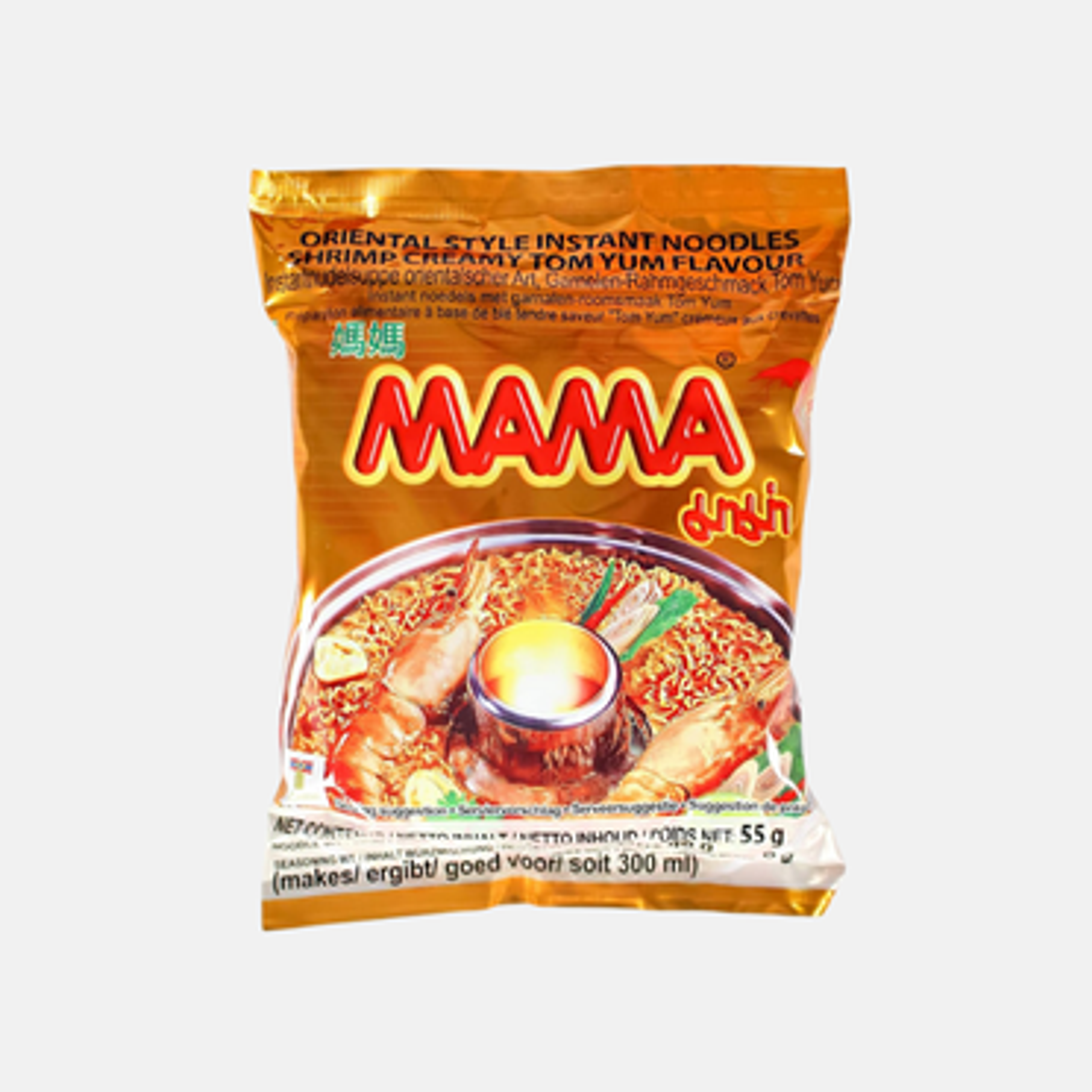 Mama Instantnudeln Creamy Tom Yum Geschmack - Authentische Thai-Nudeln, 55g