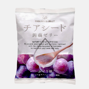 Knuspriger Biss dank Chia Samen - Wakashou Chia Seed Jelly Grape 165g