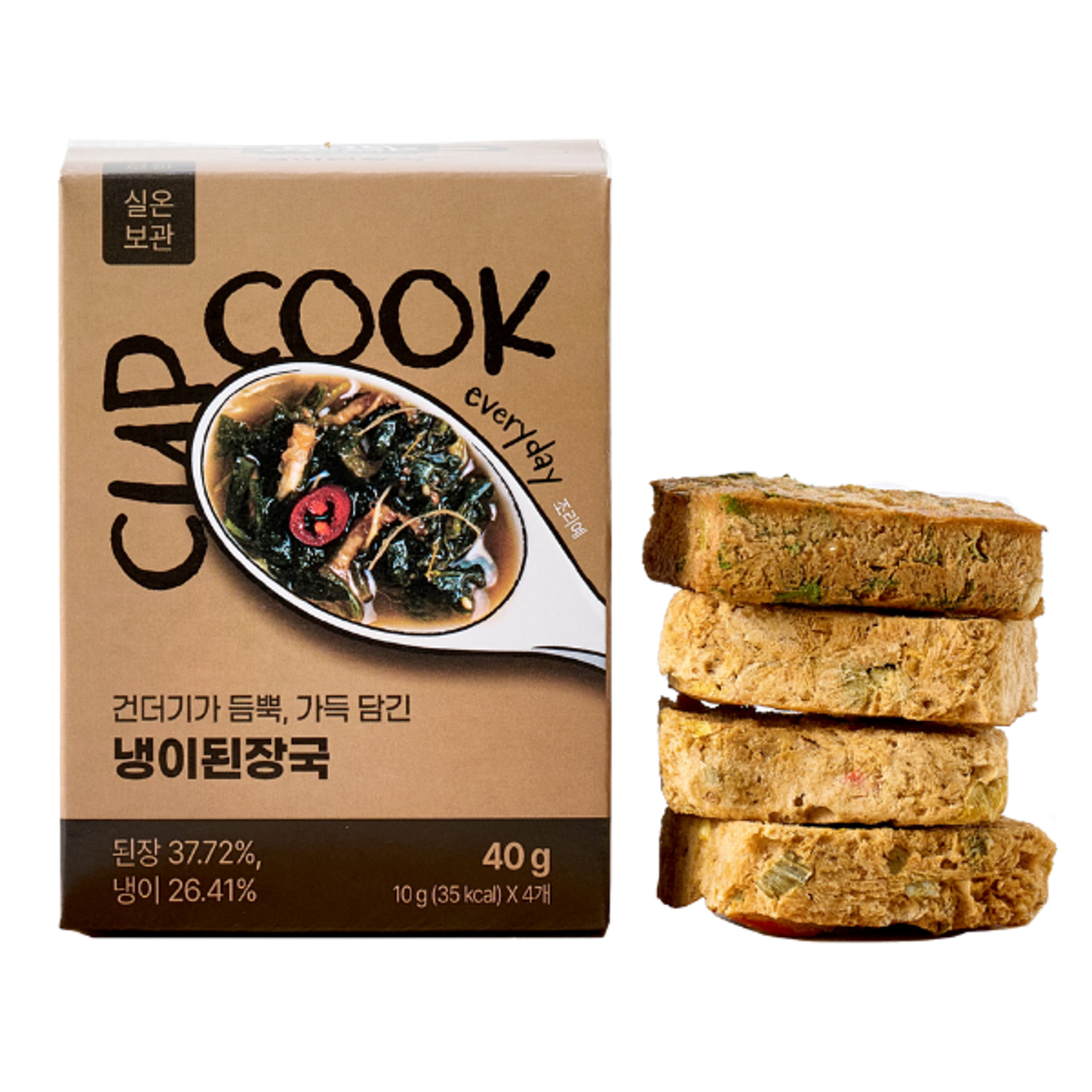 CUPCOOK Naengi Doenjang Suppe 4x10g | Koreanische Sojabohnenpaste-Suppe mit Hirtentäschel