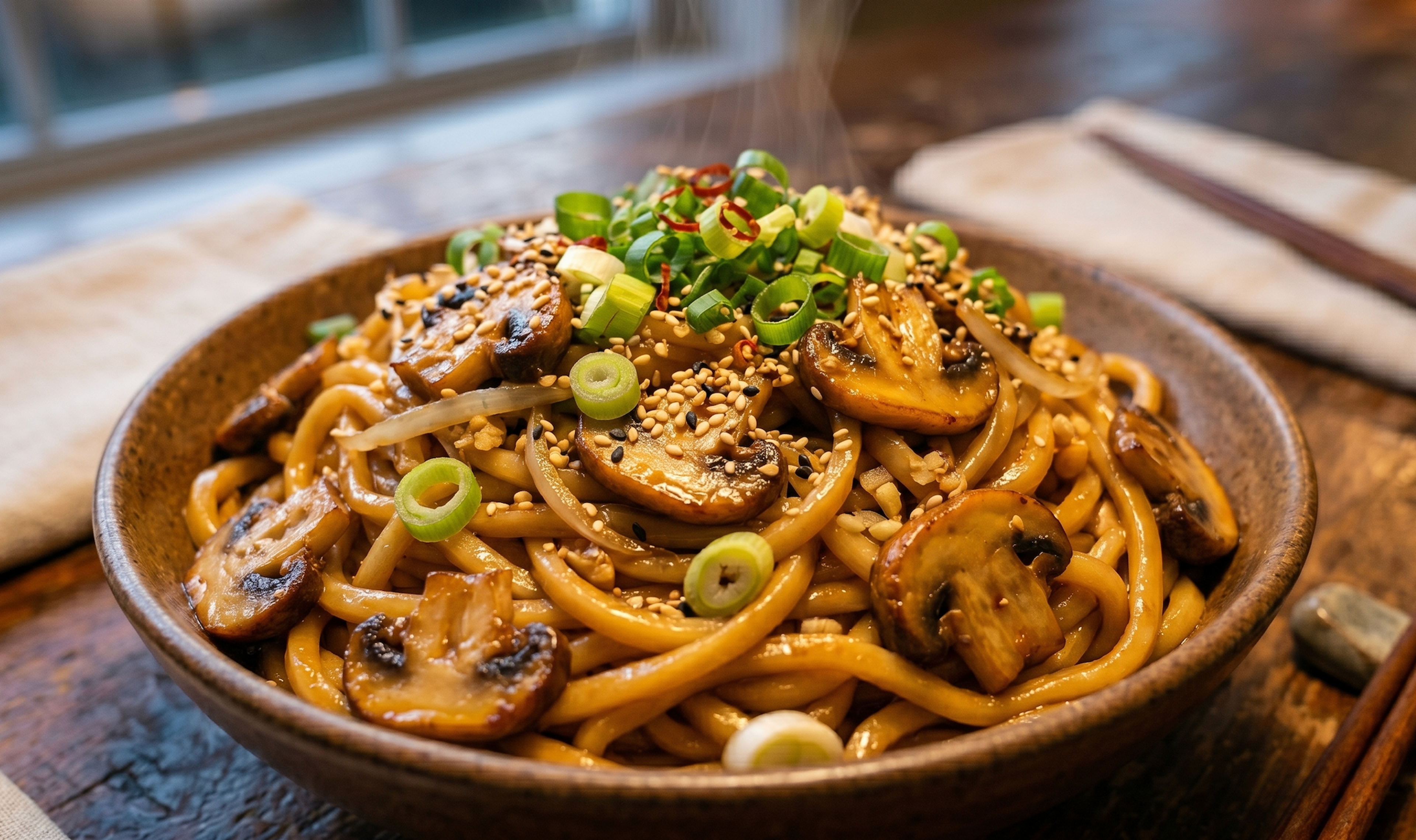 Umami-Explosion in 15 Minuten: Die ultimative Teriyaki-Pilz-Udon