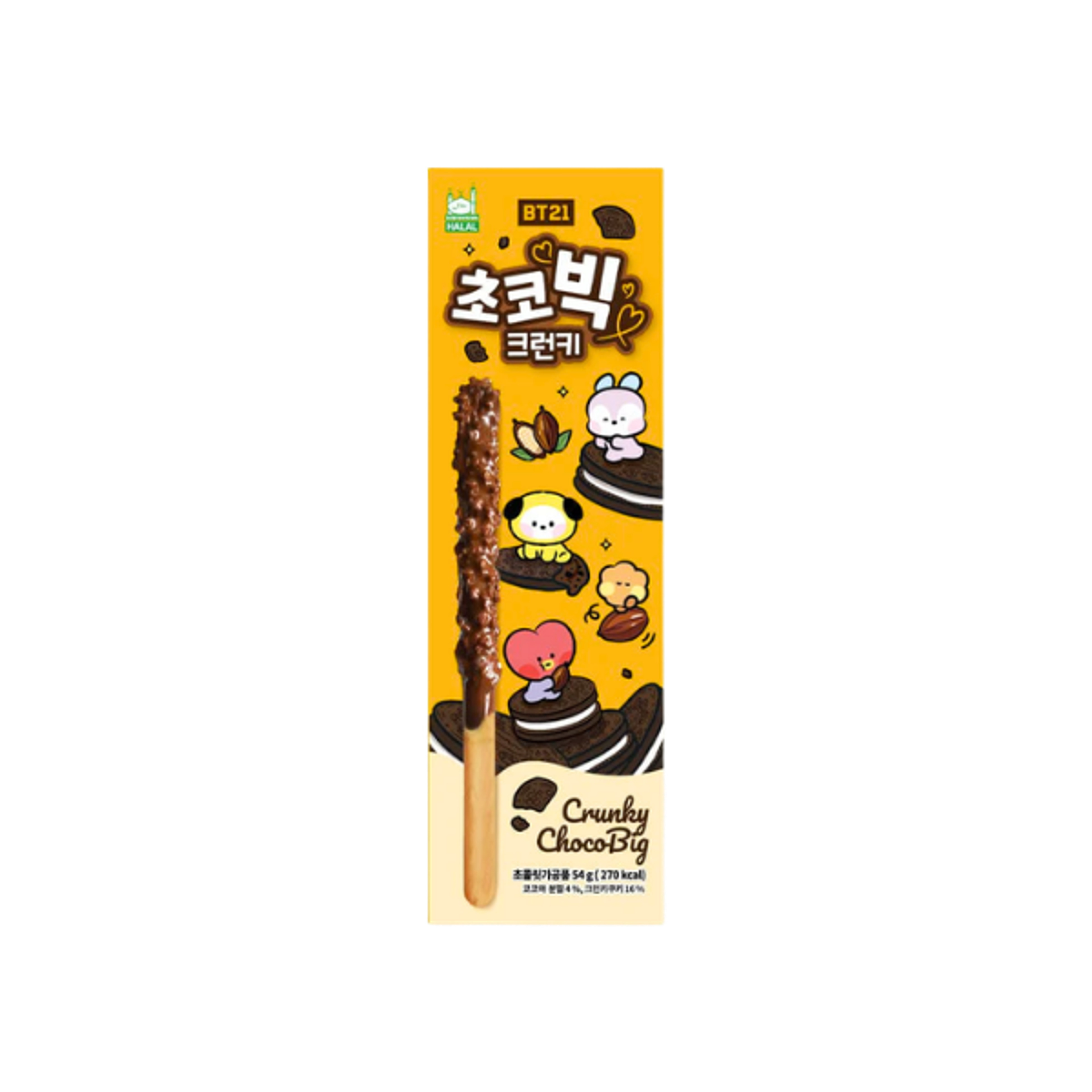 BT21 Choco Big Crunky 54g | Schokoladenstick mit Crunch