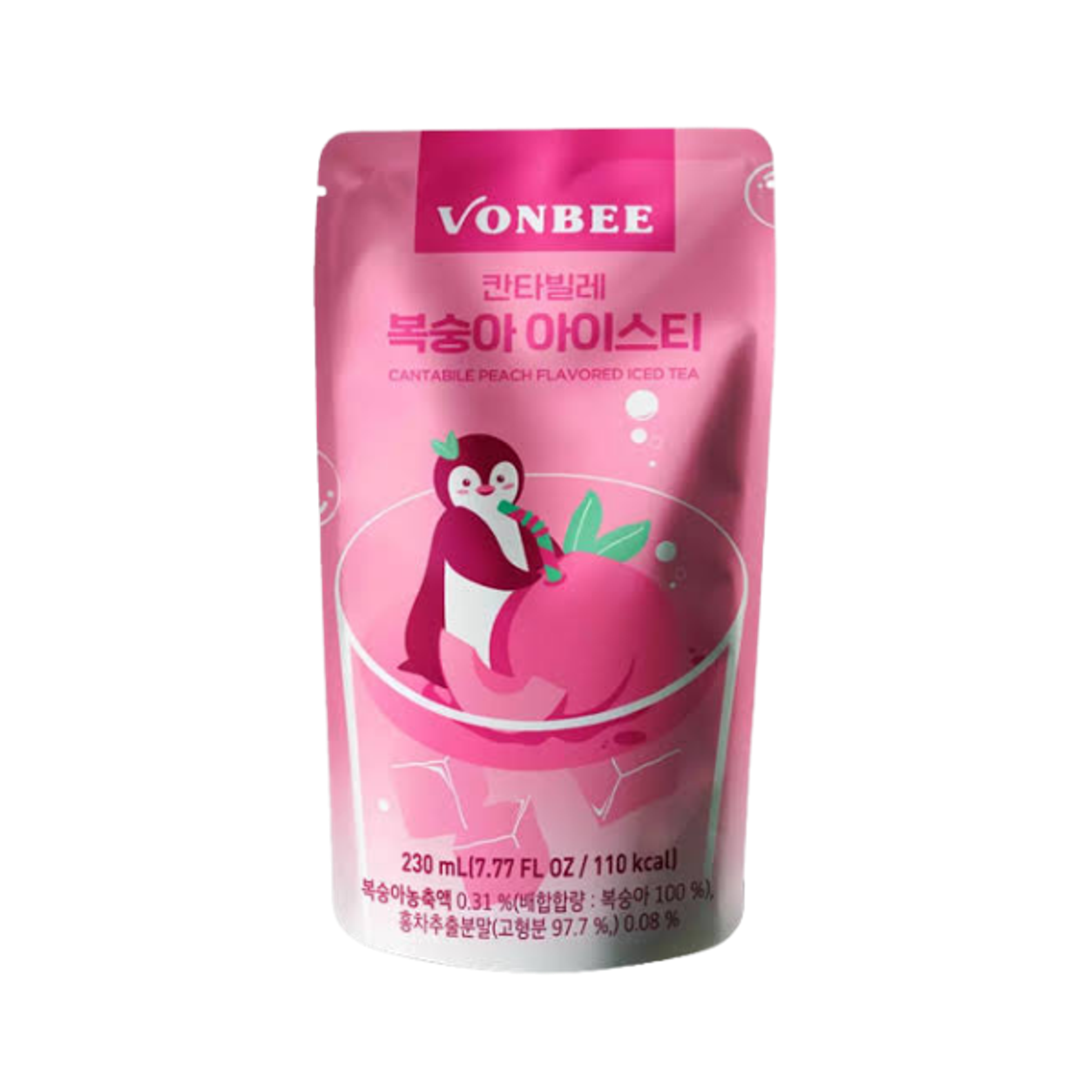 CANTABILE Pfirsich-Eistee 230ml | Süßer, fruchtiger Durstlöscher mit Pfirsicharoma