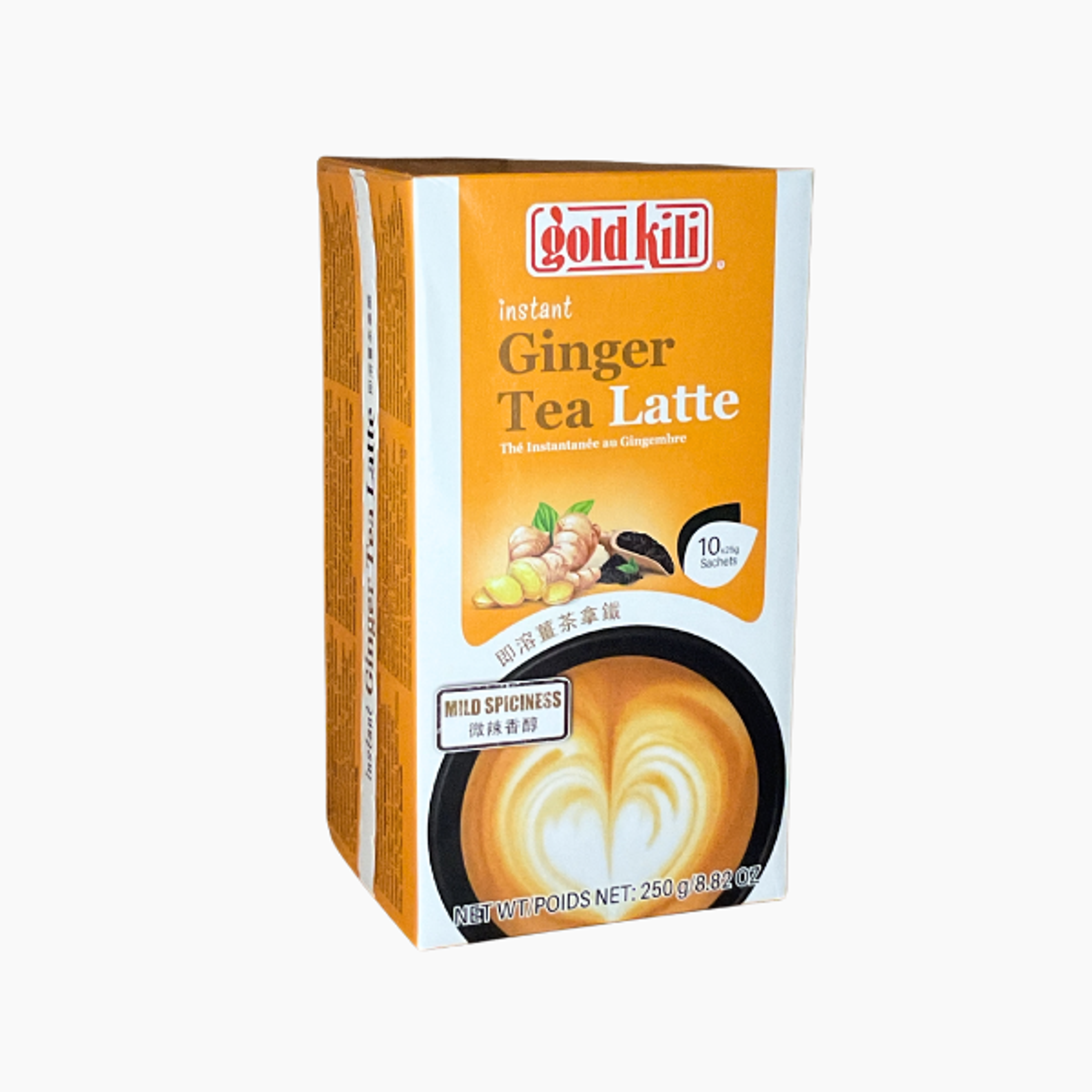 GOLDKILI Instant Ginger Tea Latte 250g | Cremiger Ingwer-Tee mit 10 Portionssticks