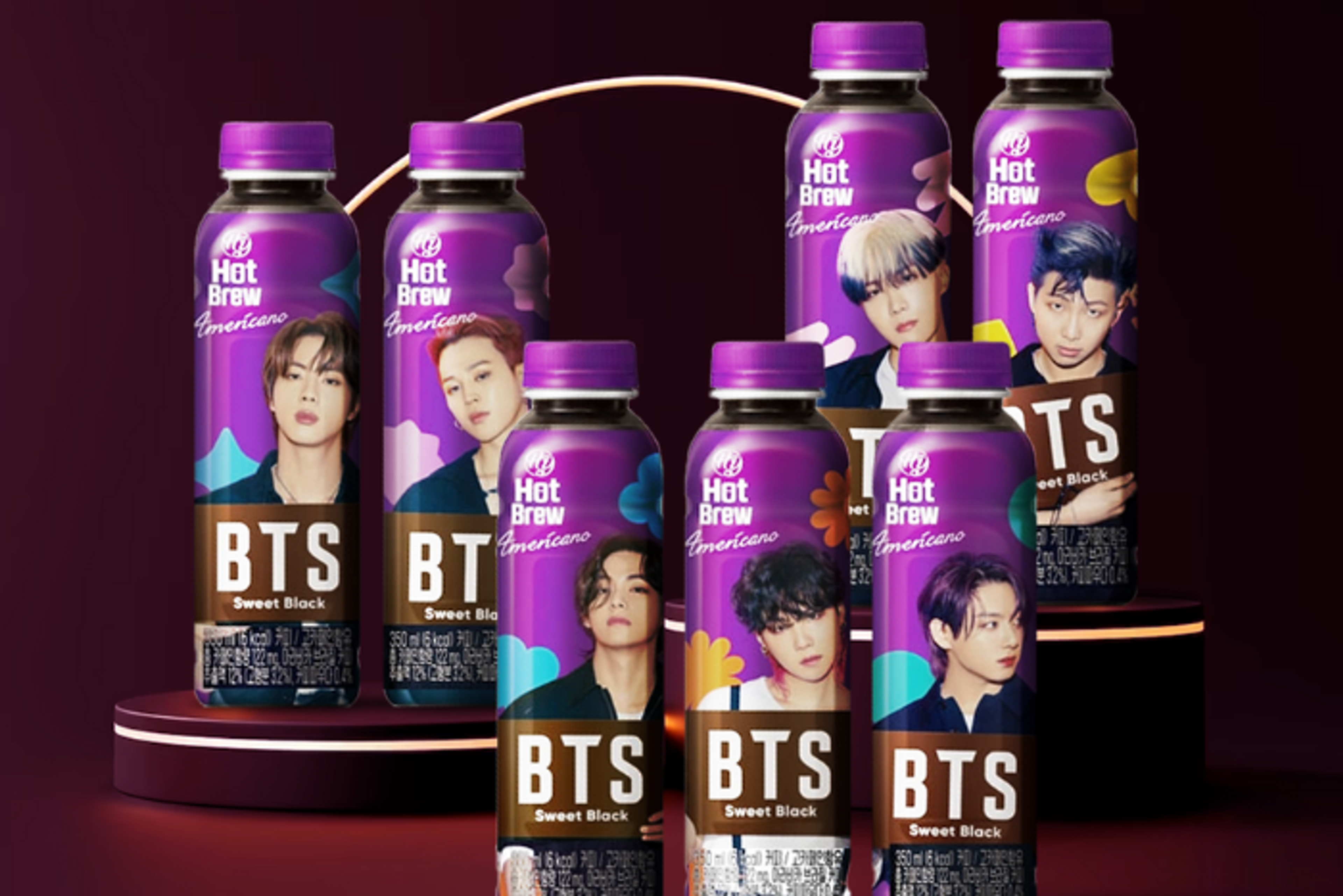 HY BTS Hotbrew süß schwarzer Kaffee 350ml - Starte deinen Tag mit einem Hauch von BTS