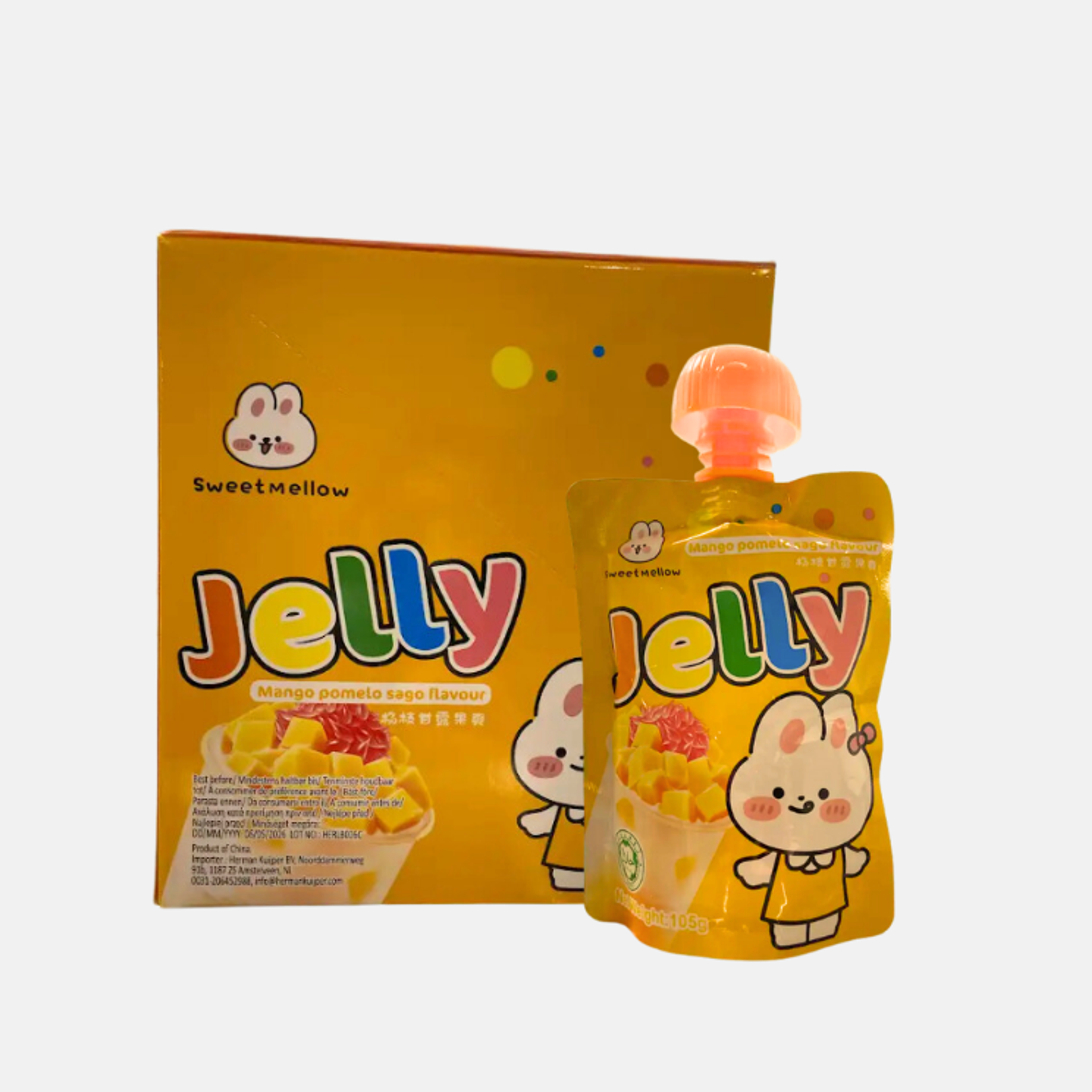 Sweet Mellow Jelly Mango Pomelo Sago Flavor - Refreshing Jelly, 105g