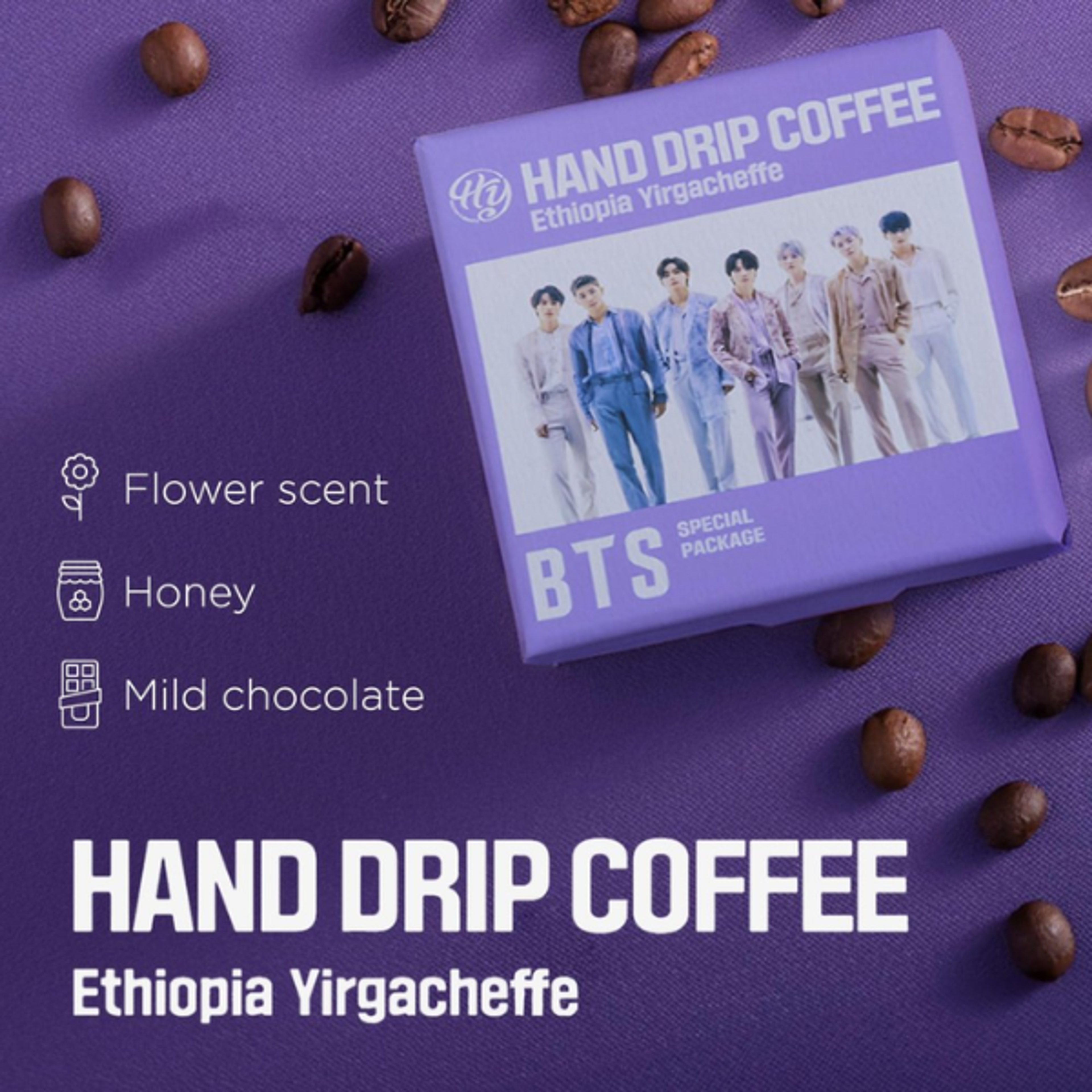  HY BTS Hand Drip Coffee Ethiopia Yirgacheffe 70g
