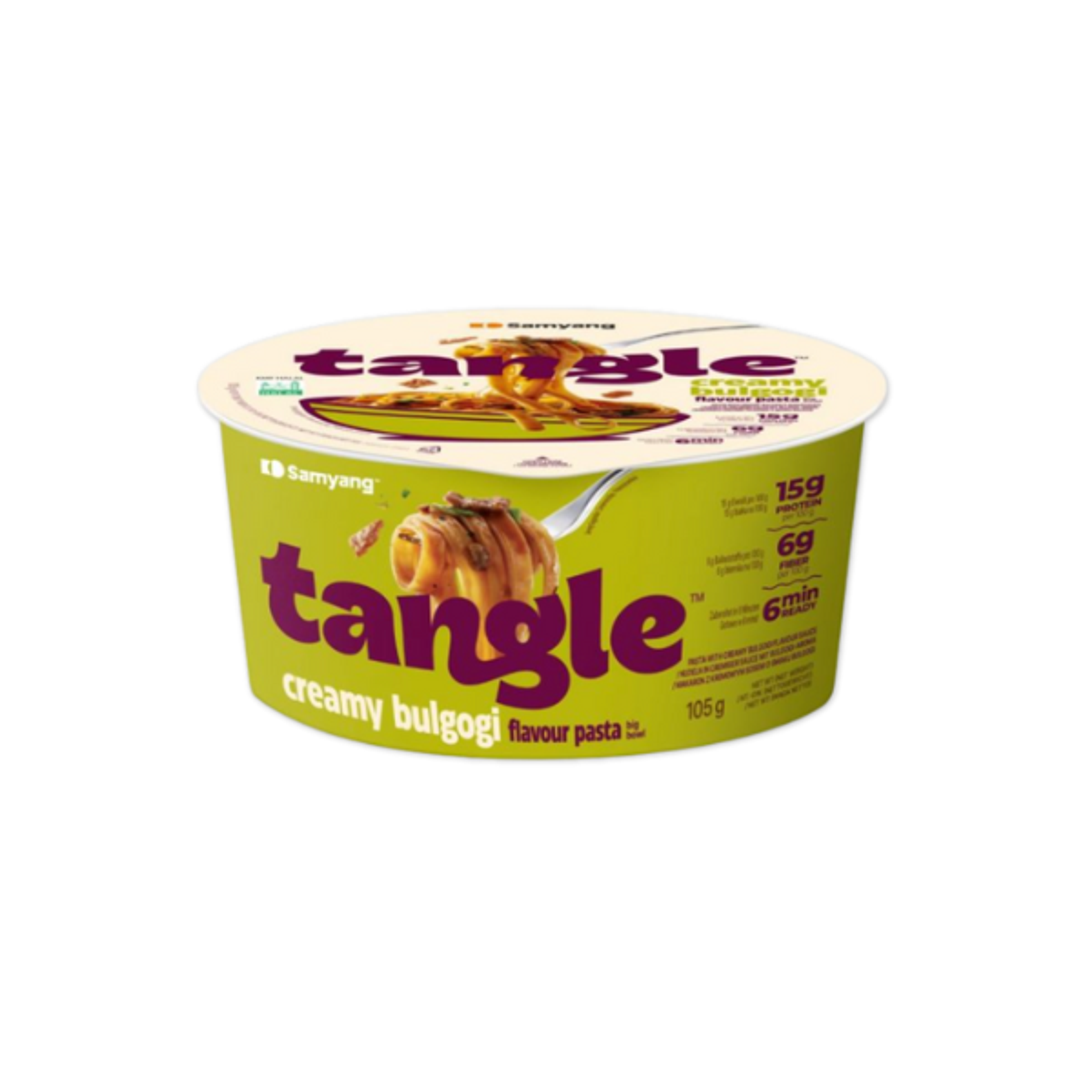 SAMYANG Tangle Creamy Bulgogi Pasta Big Bowl Cup Ramen 105 g | Instant-Pasta mit cremigem Bulgogi-Aroma