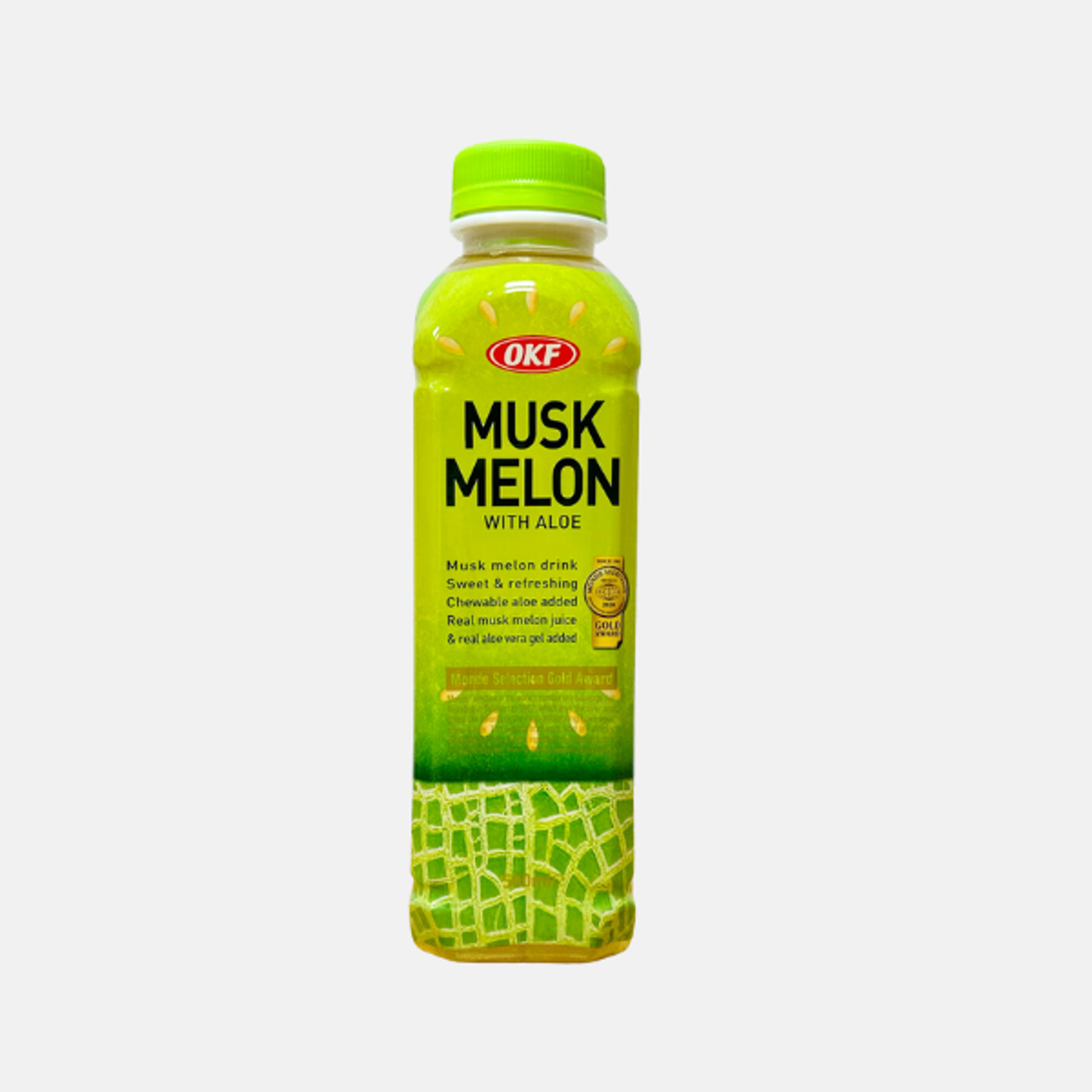 OKF Aloe Vera Drink Musk Melon 500ml - Mit Aloe und Moschusmelonen-Geschmack