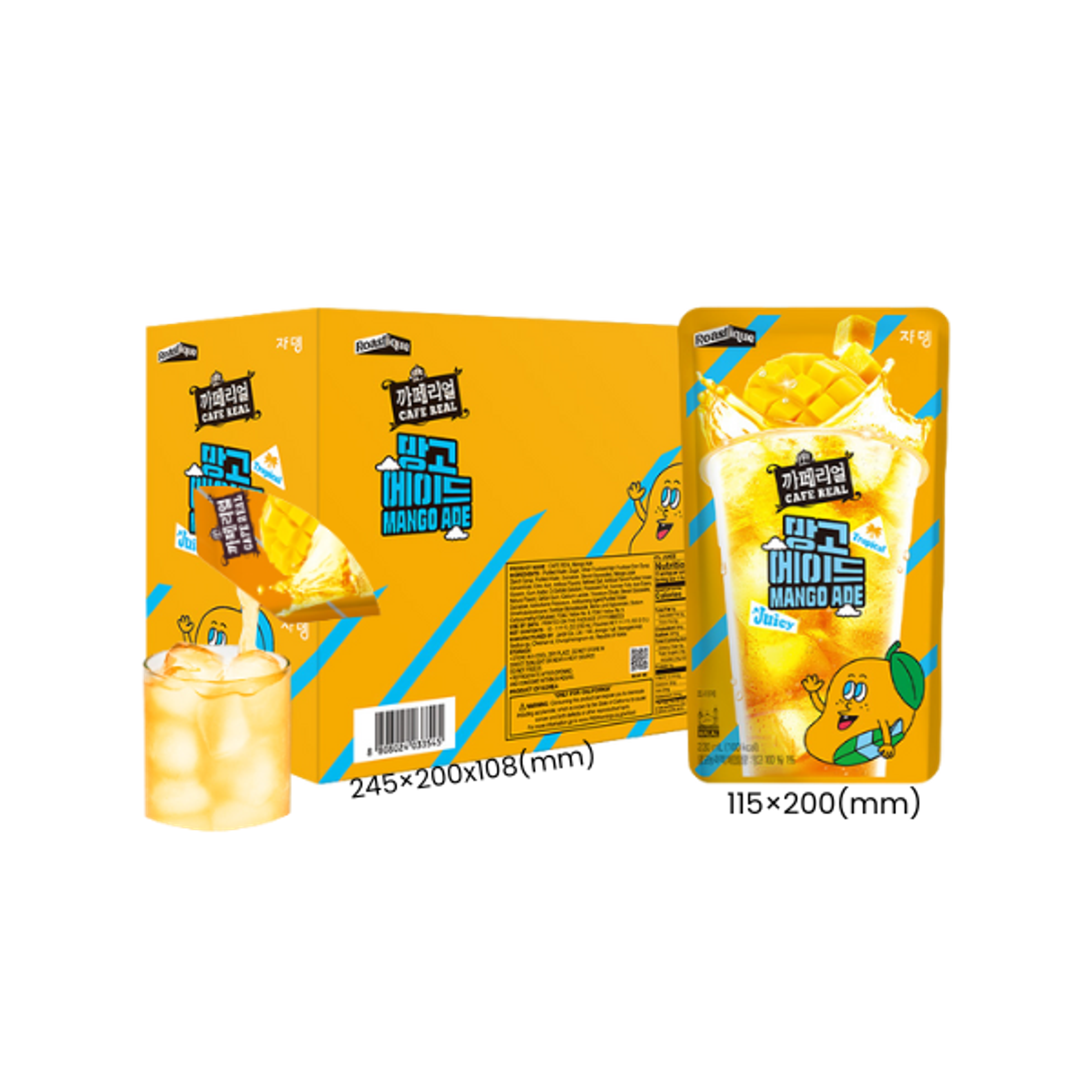 CAFEREAL Mango Ade 230ml | Koreanische Mango-Limonade – Tropisch & Fruchtig