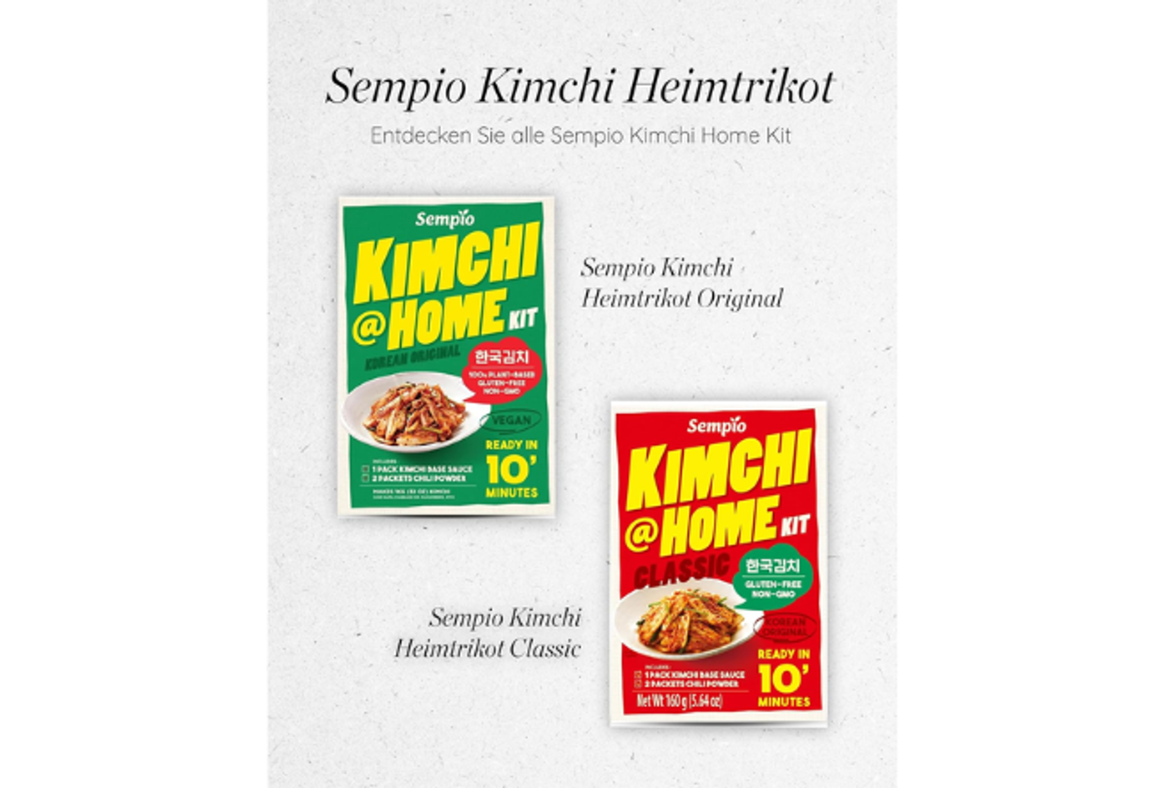 Kimchi-Kit in der Küche verwendet: Veranschaulicht die einfache Zubereitung von Kimchi zu Hause.