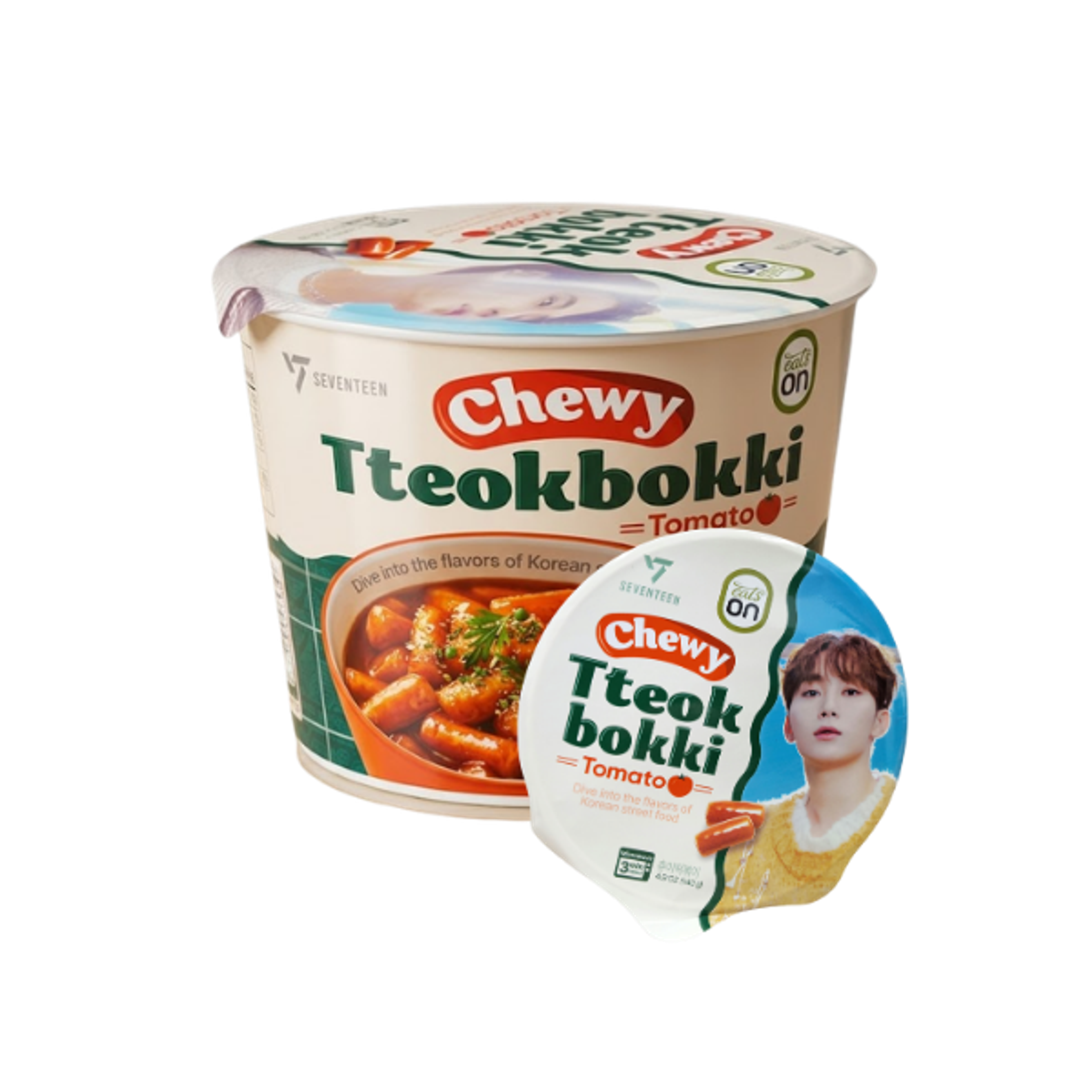 EATSON Tteokbokki Fire Spicy 140g | Scharfe koreanische Reiskuchen mit Käse