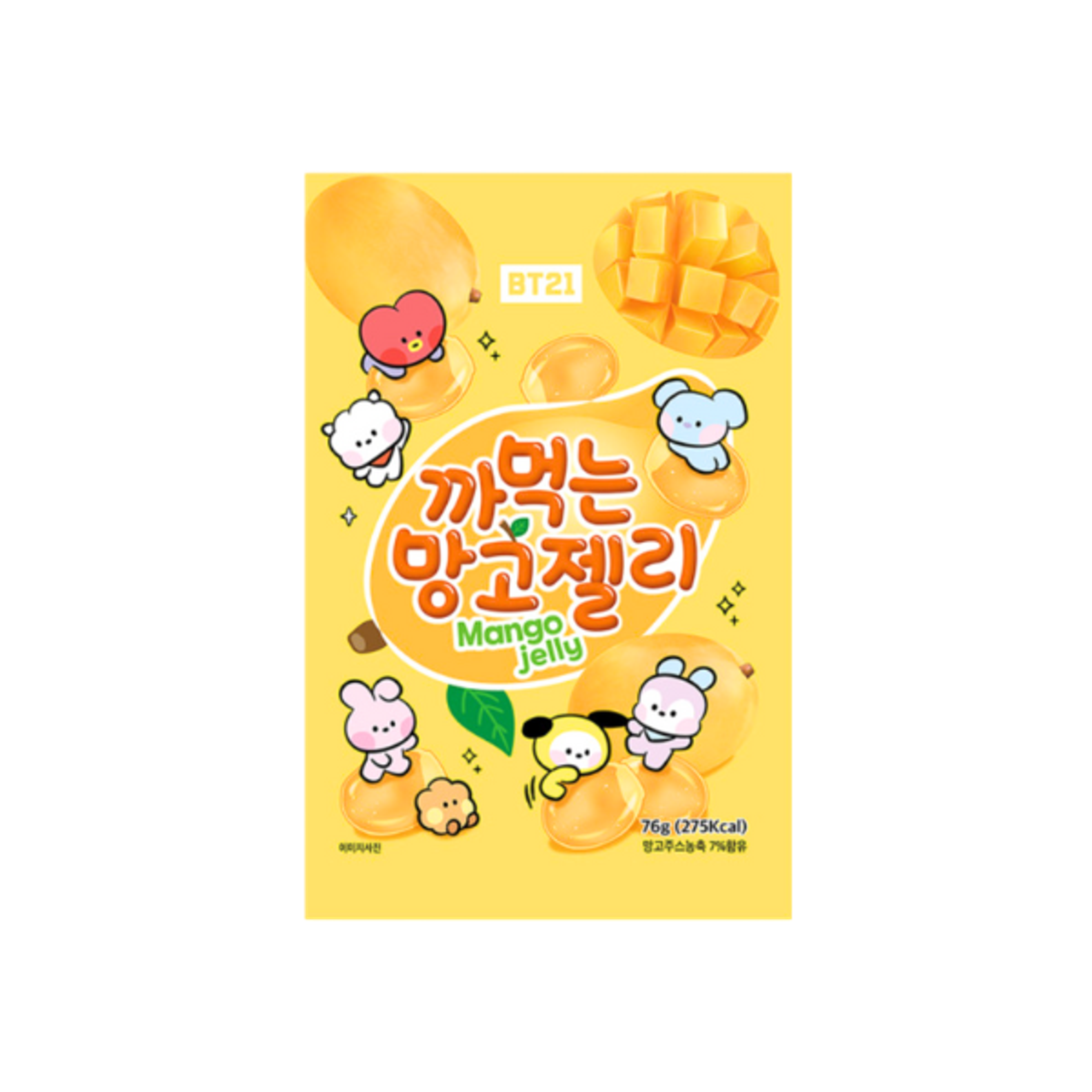 BT21 Mango Peeling Jelly 76g | Gefüllte Mango-Jellys mit BT21 Design