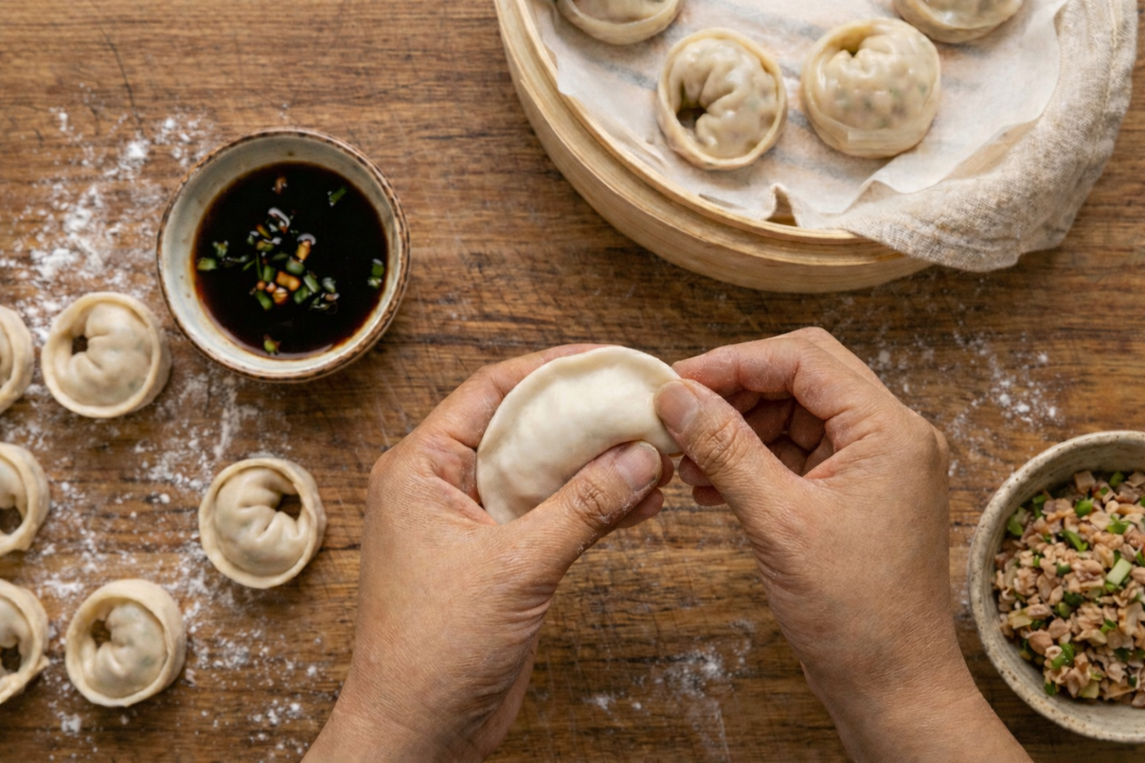 Rezept für koreanische Dumplings: Kimchi- und Fleisch-Mandu