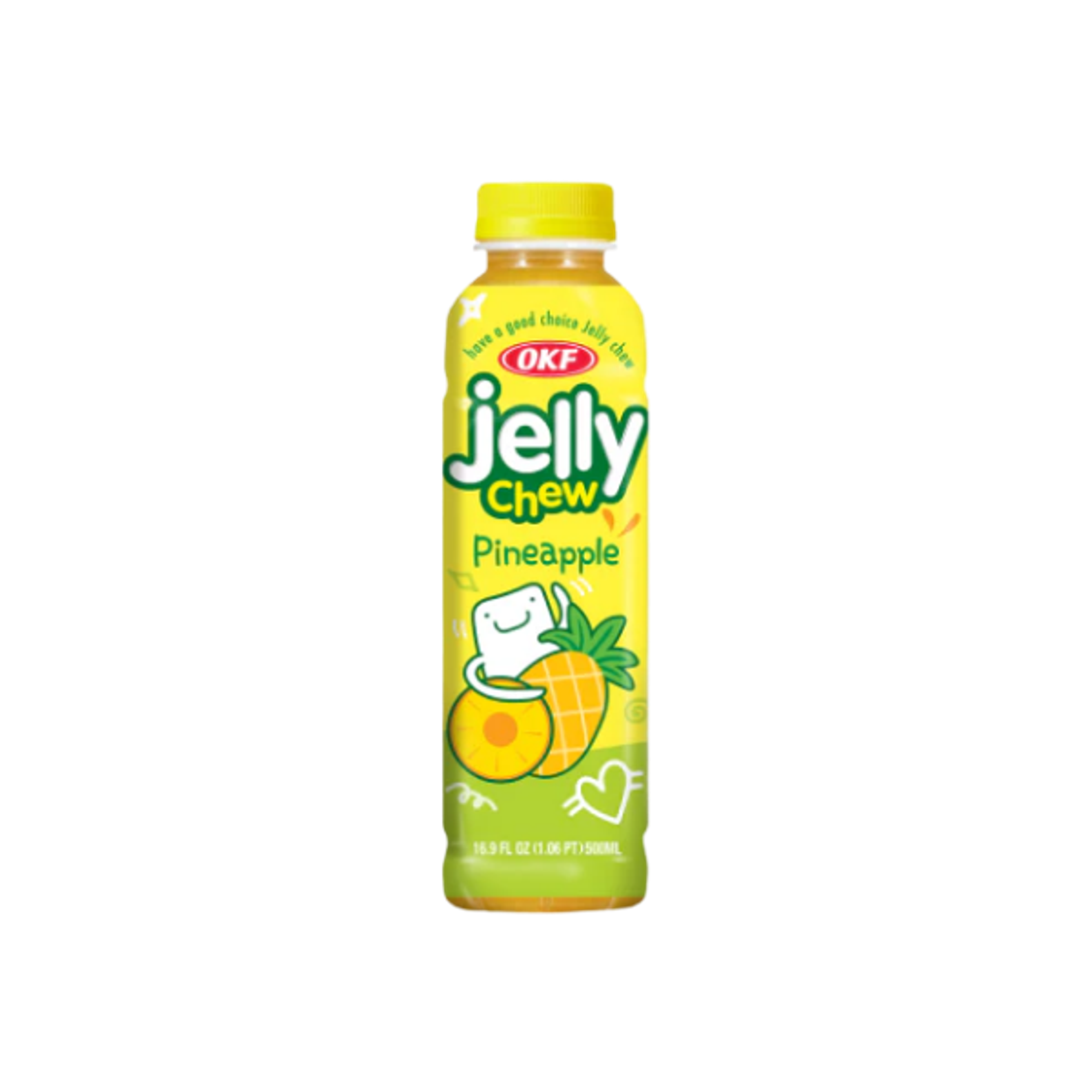 OKF Jelly Chew Pineapple 500ml | Getränk mit Ananasgeschmack & Jelly