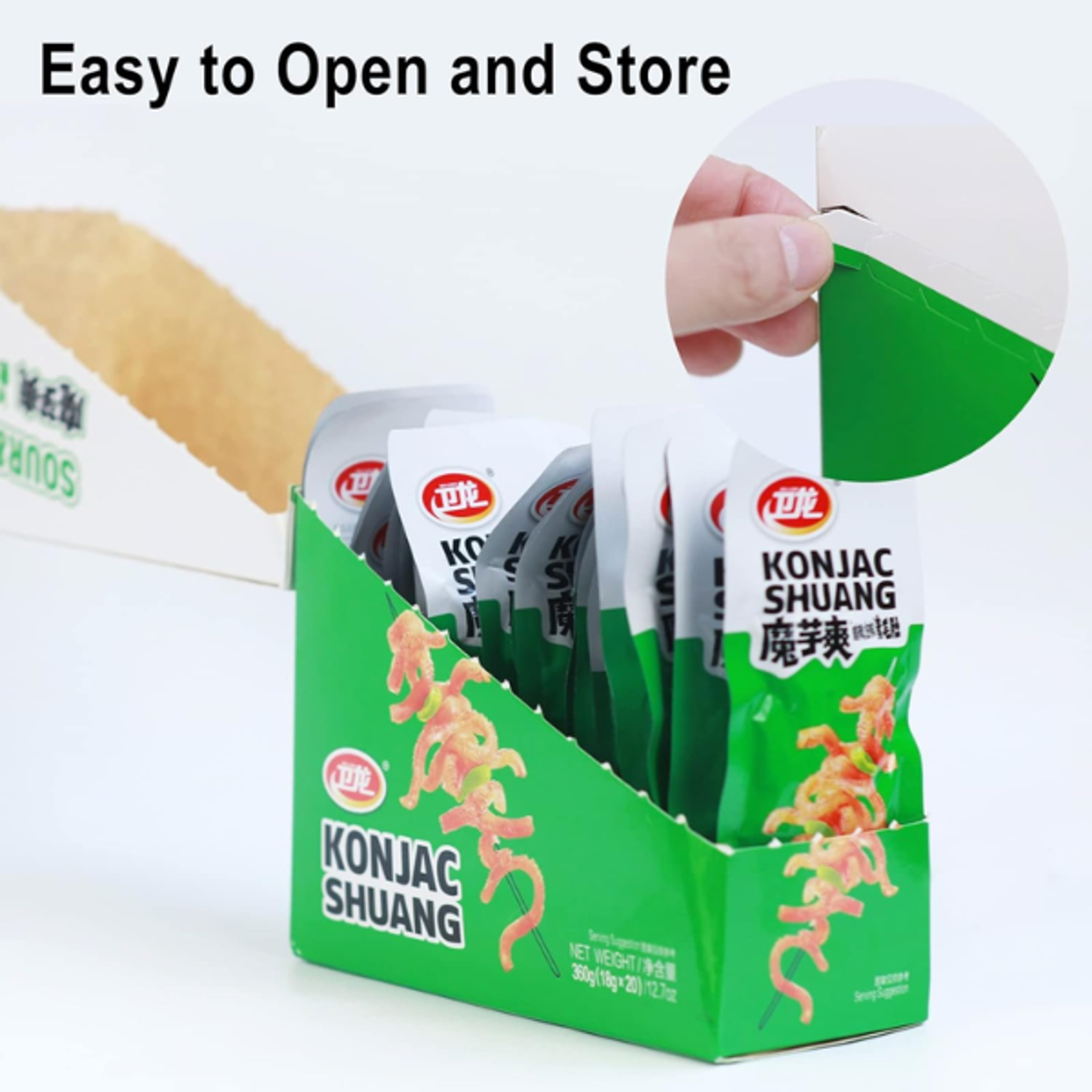 WEILONG Konjac Shuang Sour & Spicy 360g | Individually Wrapped Konjac Snack