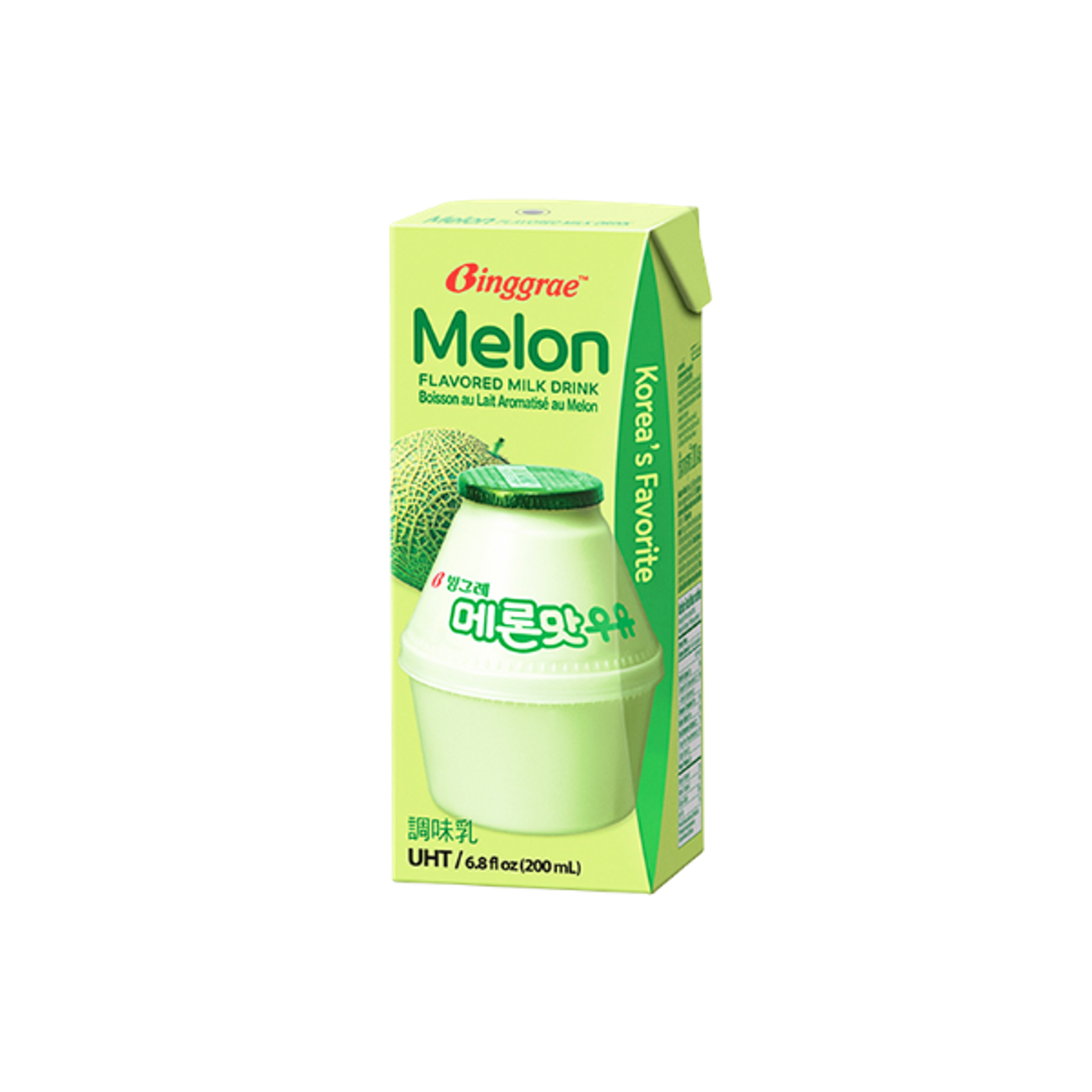 BINGGRAE Melon Milk Drink 200ml | Koreanischer Melonen Milchdrink