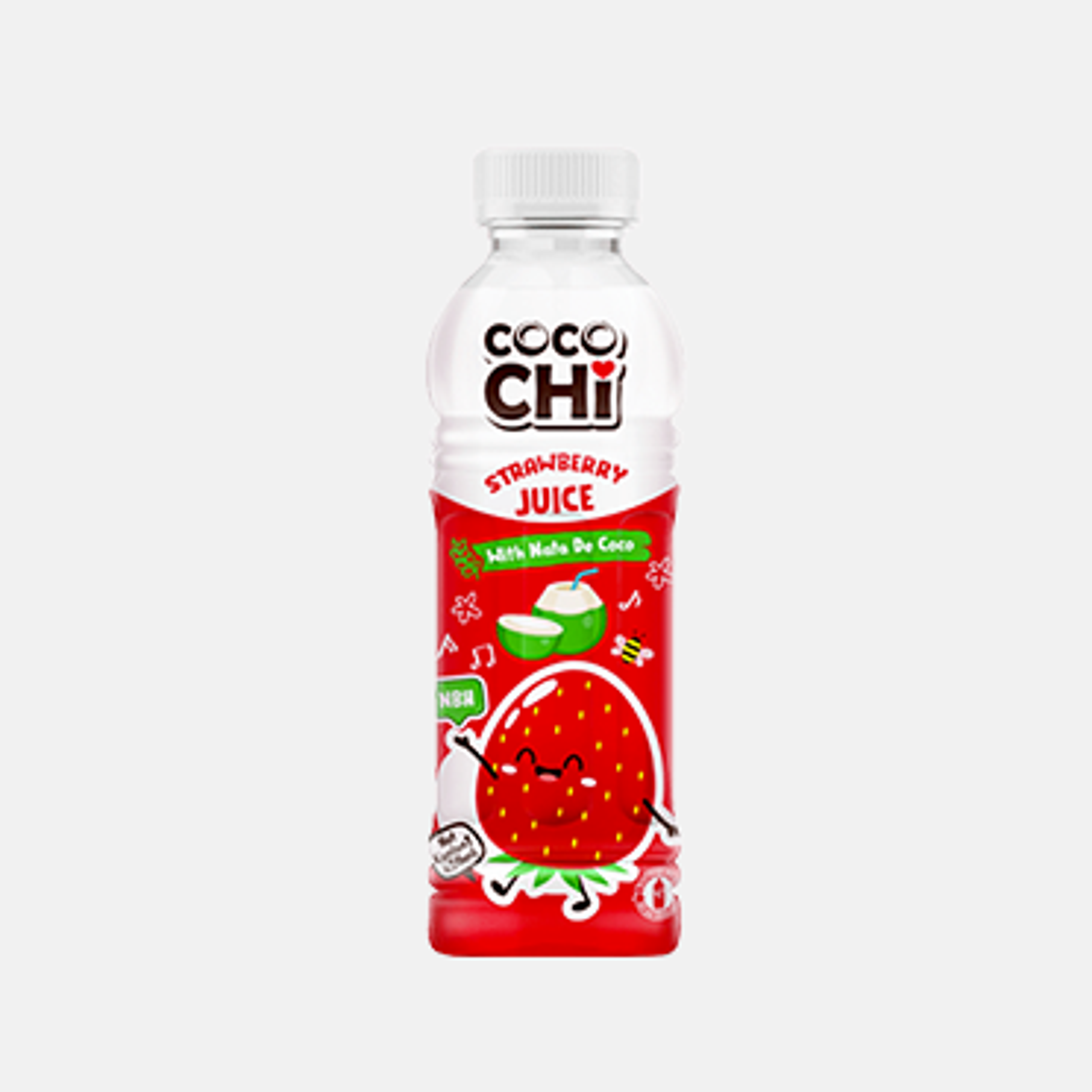 COCOCHI Erdbeersaft mit Nata De Coco 450ml - Erfrischender Genuss für jeden Tag