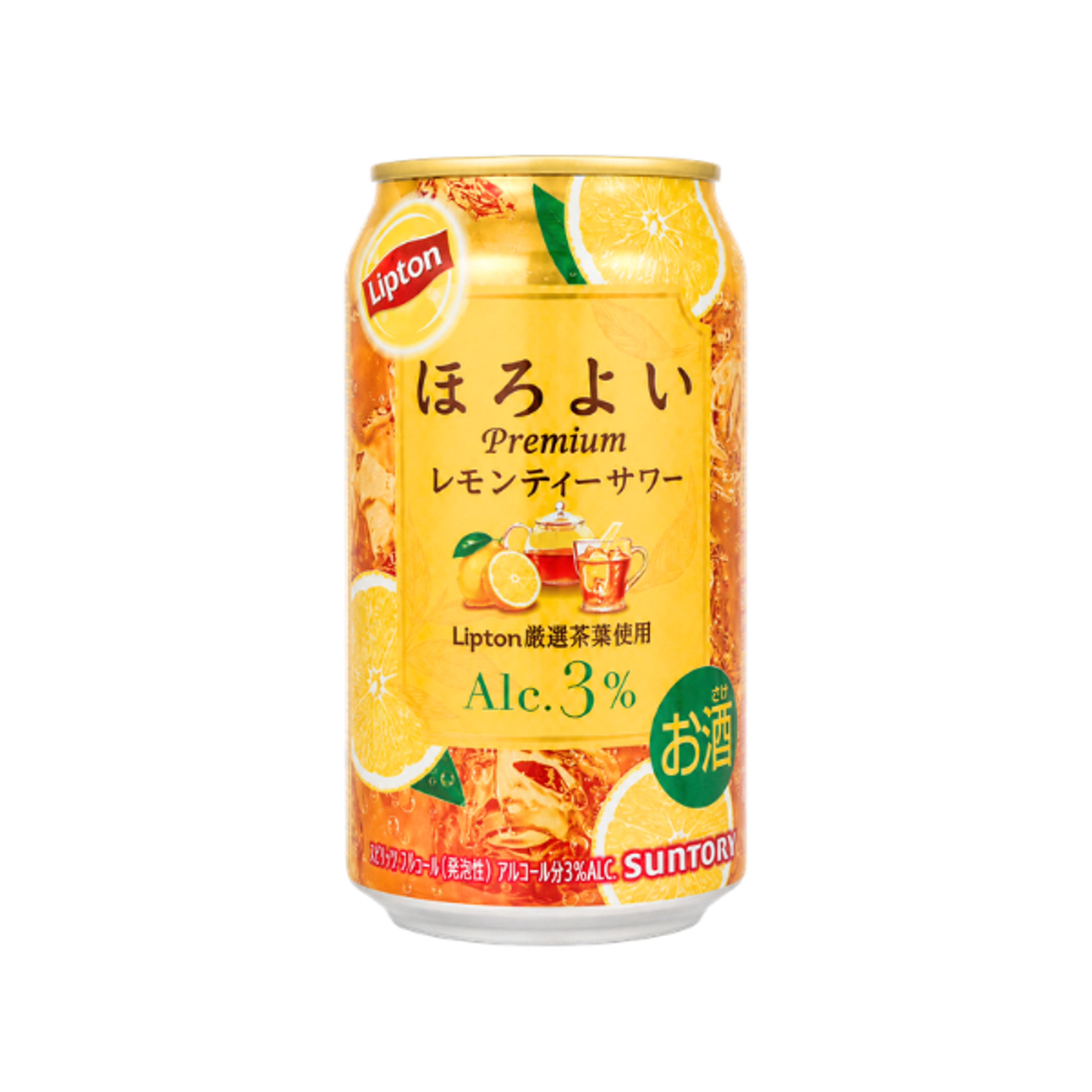 SUNTORY Premium Lipton Lemon Tea Sour 3% 350ml | Japanischer Eistee Cocktail