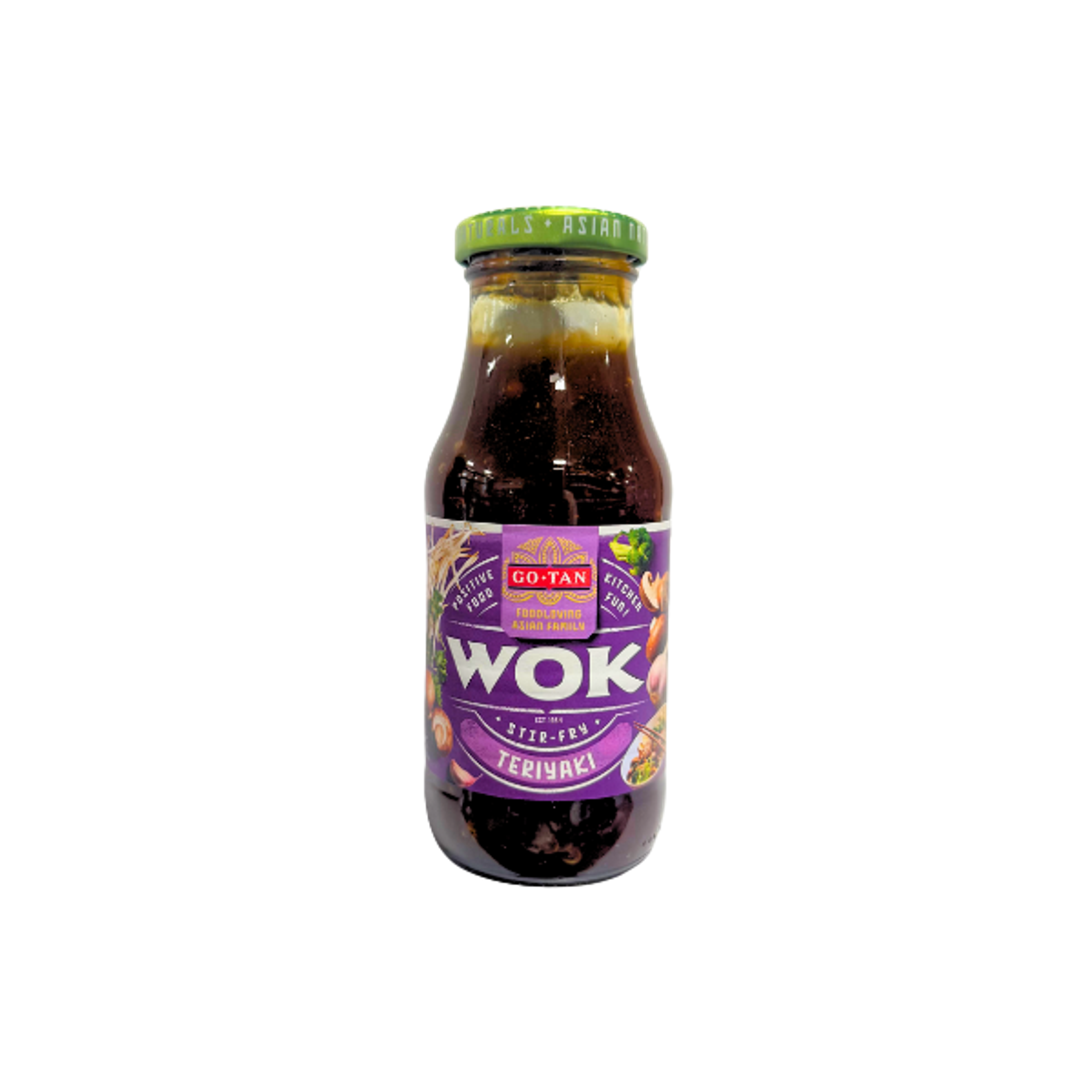 GO-TAN Wok Sauce Teriyaki 240 ml | Pflanzenbasierte, süß-würzige Woksoße für asiatische Gerichte